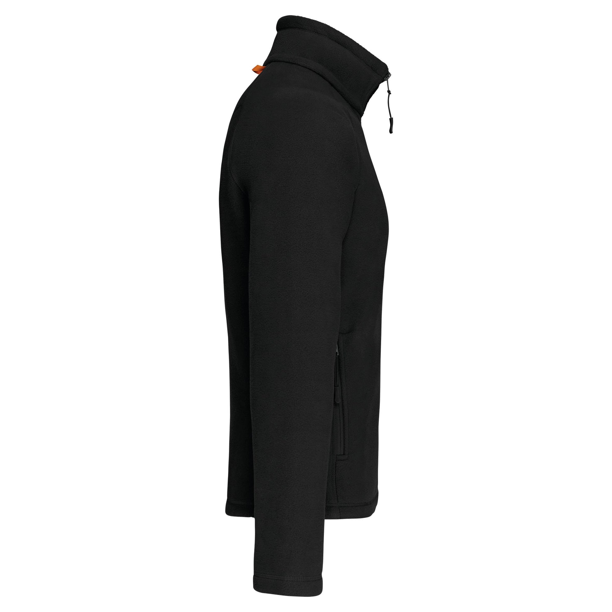 Microfleece met rits en raglanmouwen heren