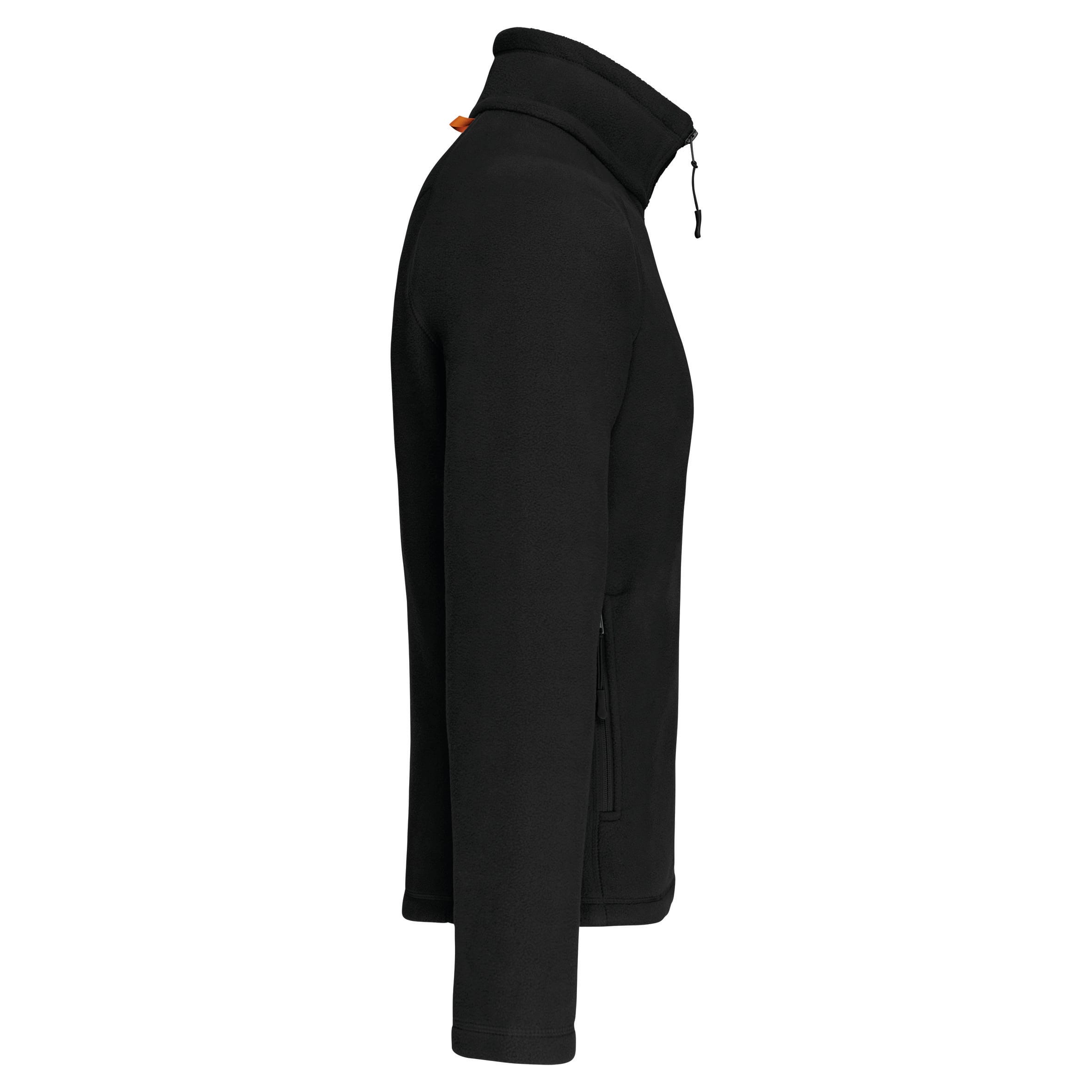 Microfleece met rits en raglanmouwen heren