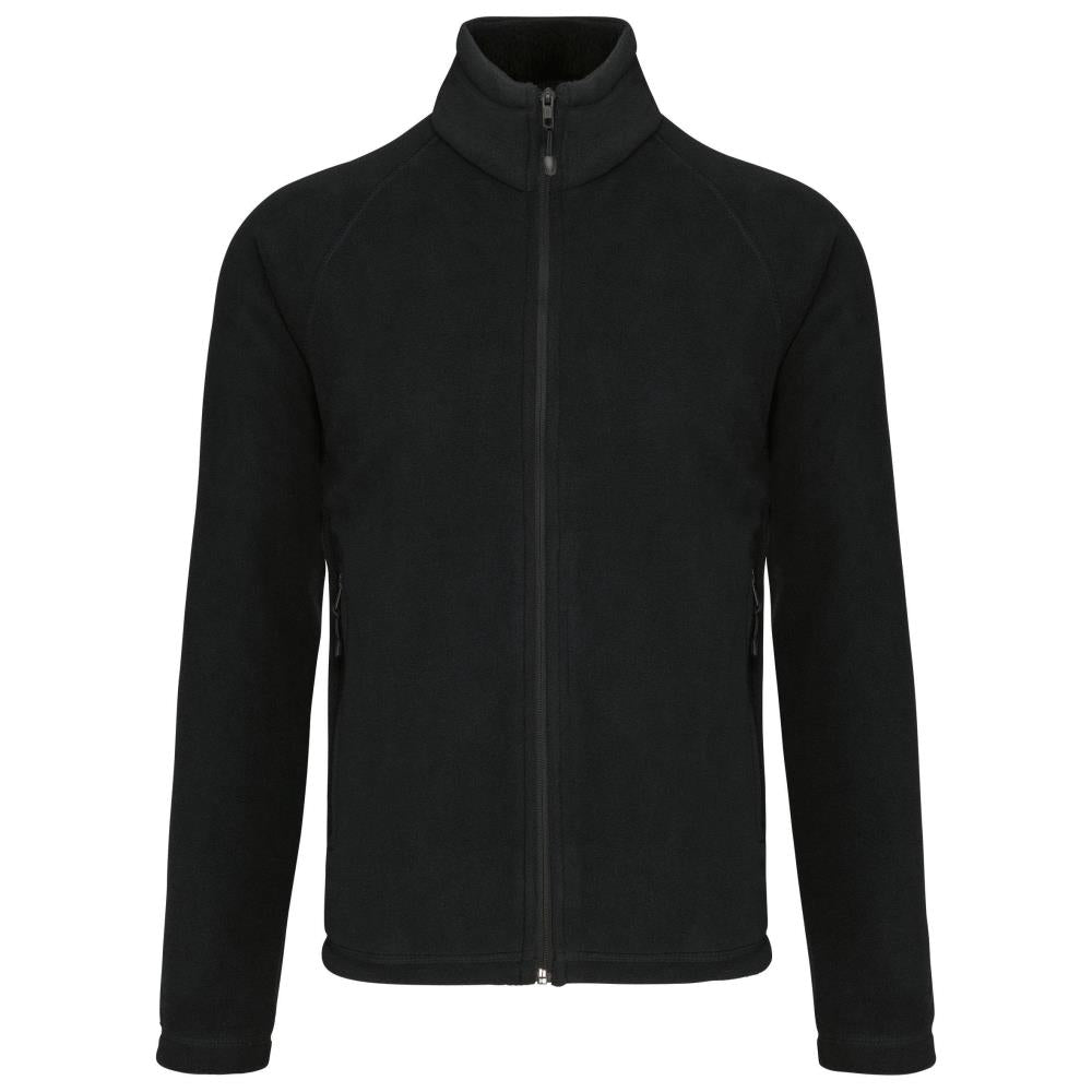 Microfleece met rits en raglanmouwen heren