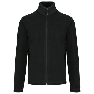 Microfleece met rits en raglanmouwen heren