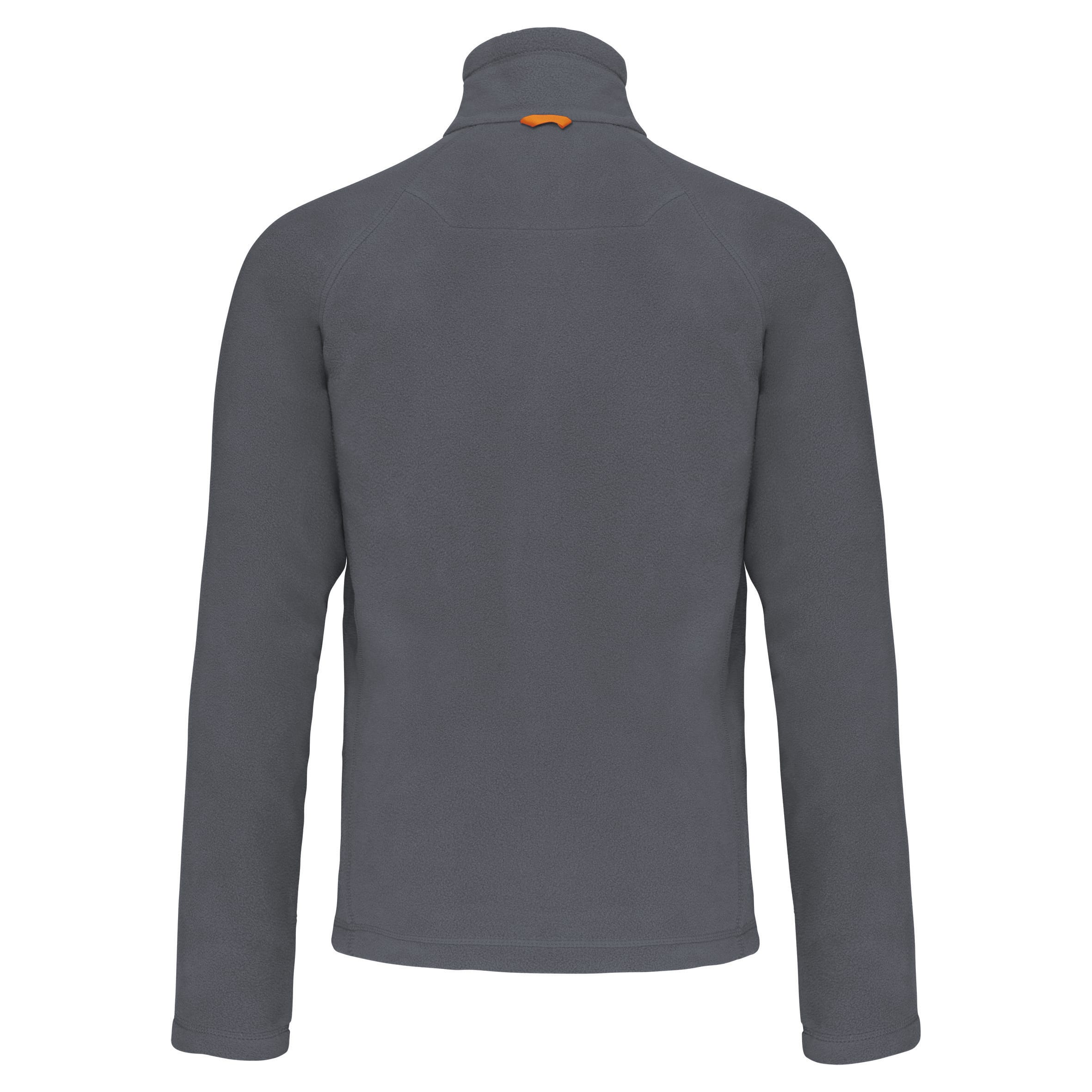 Microfleece met rits en raglanmouwen heren