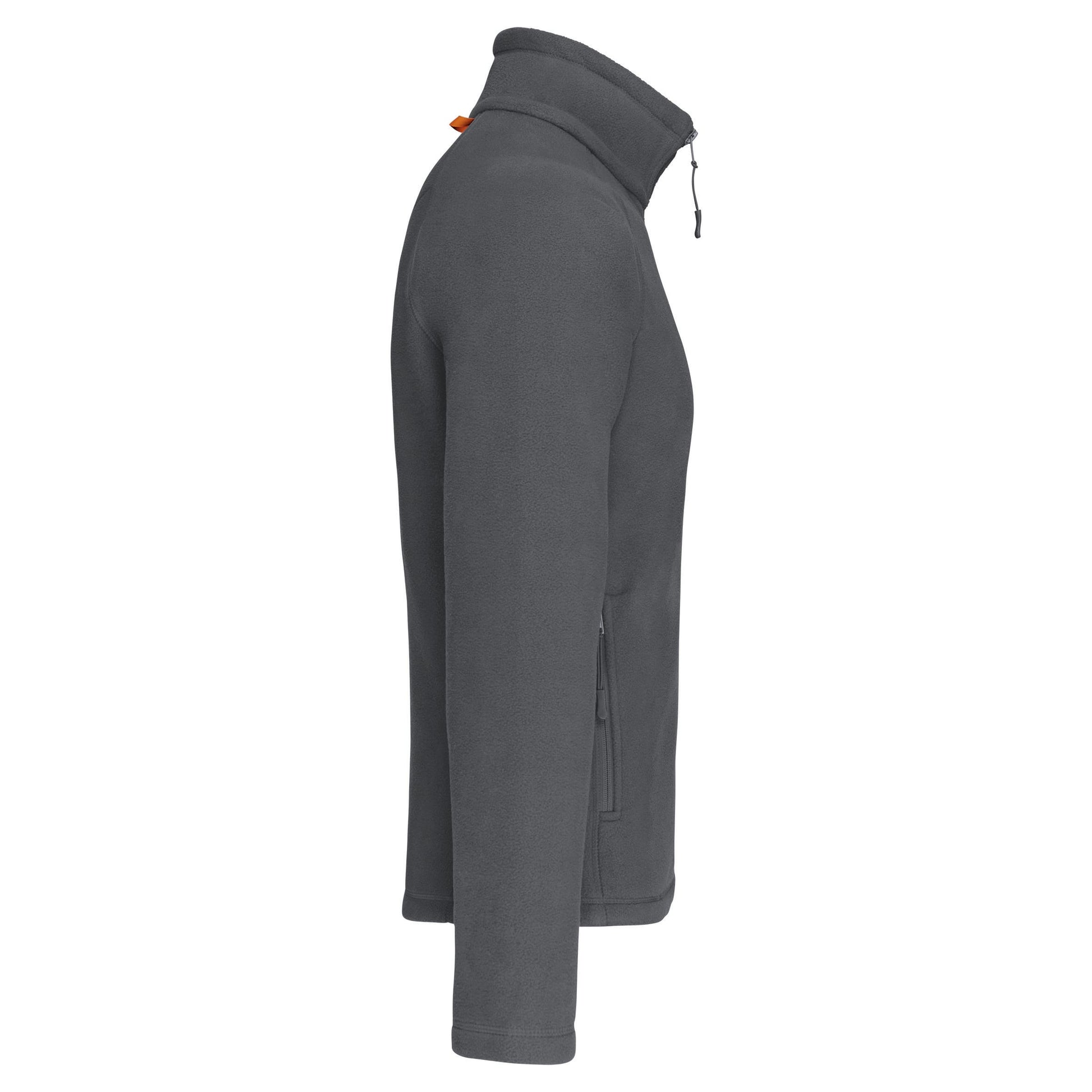 Microfleece met rits en raglanmouwen heren