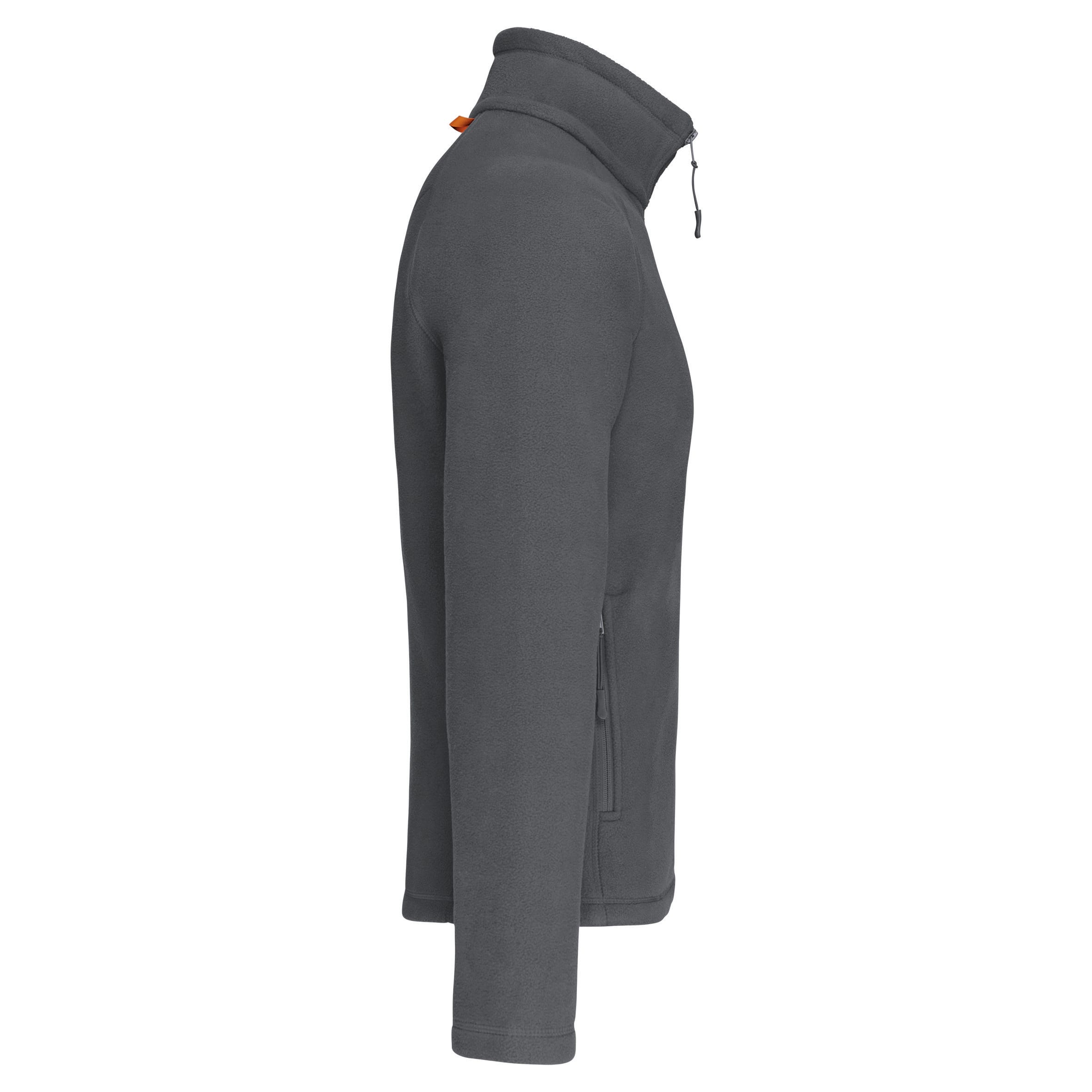 Microfleece met rits en raglanmouwen heren