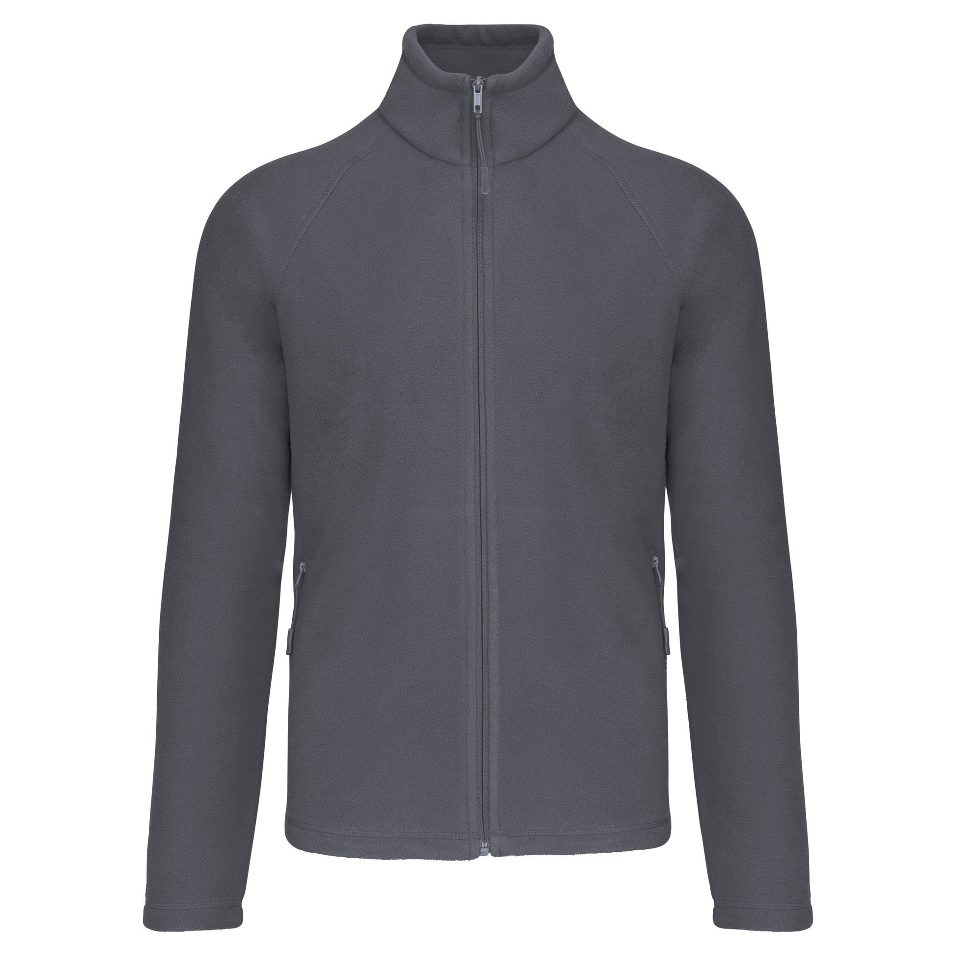 Microfleece met rits en raglanmouwen heren