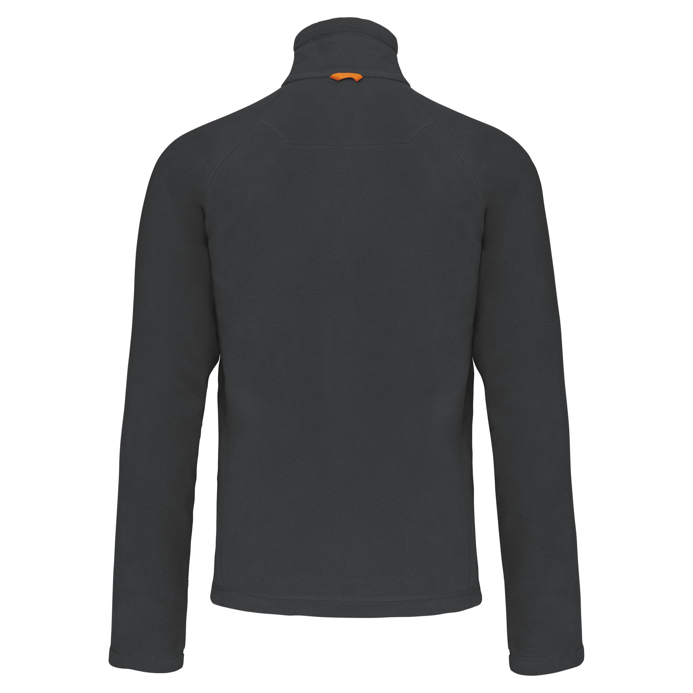 Microfleece met rits en raglanmouwen heren