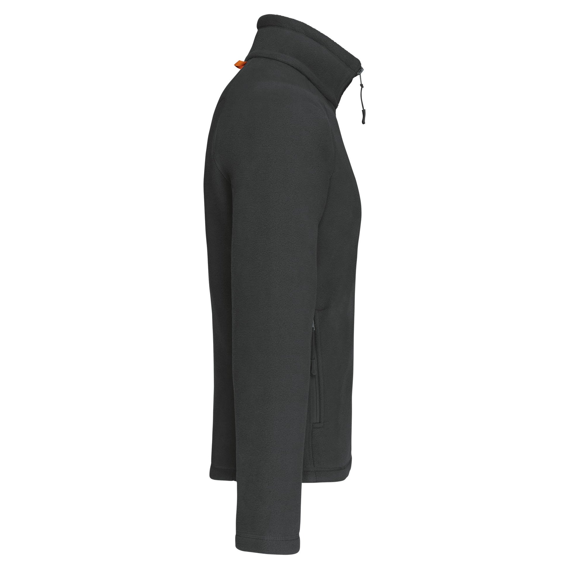 Microfleece met rits en raglanmouwen heren