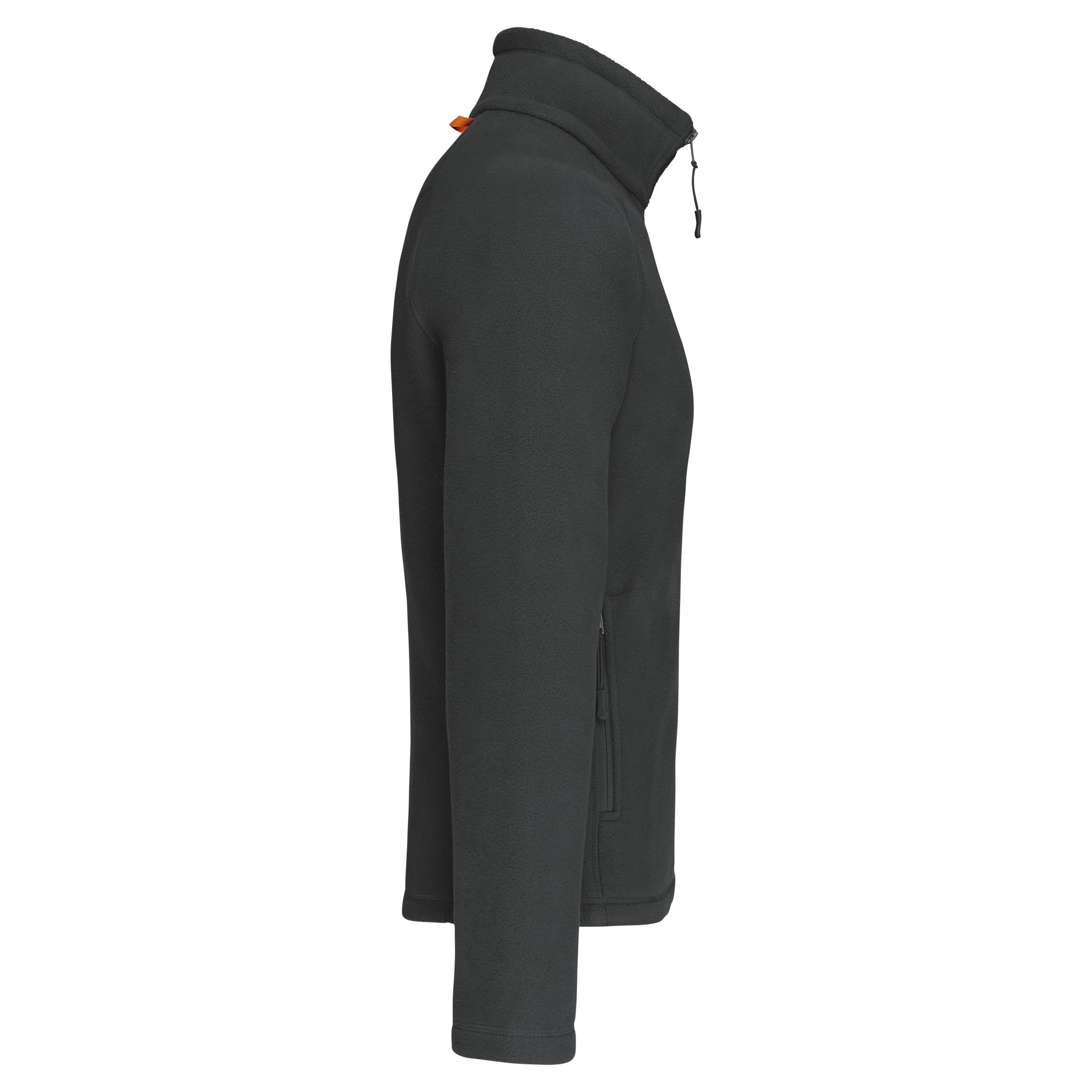 Microfleece met rits en raglanmouwen heren
