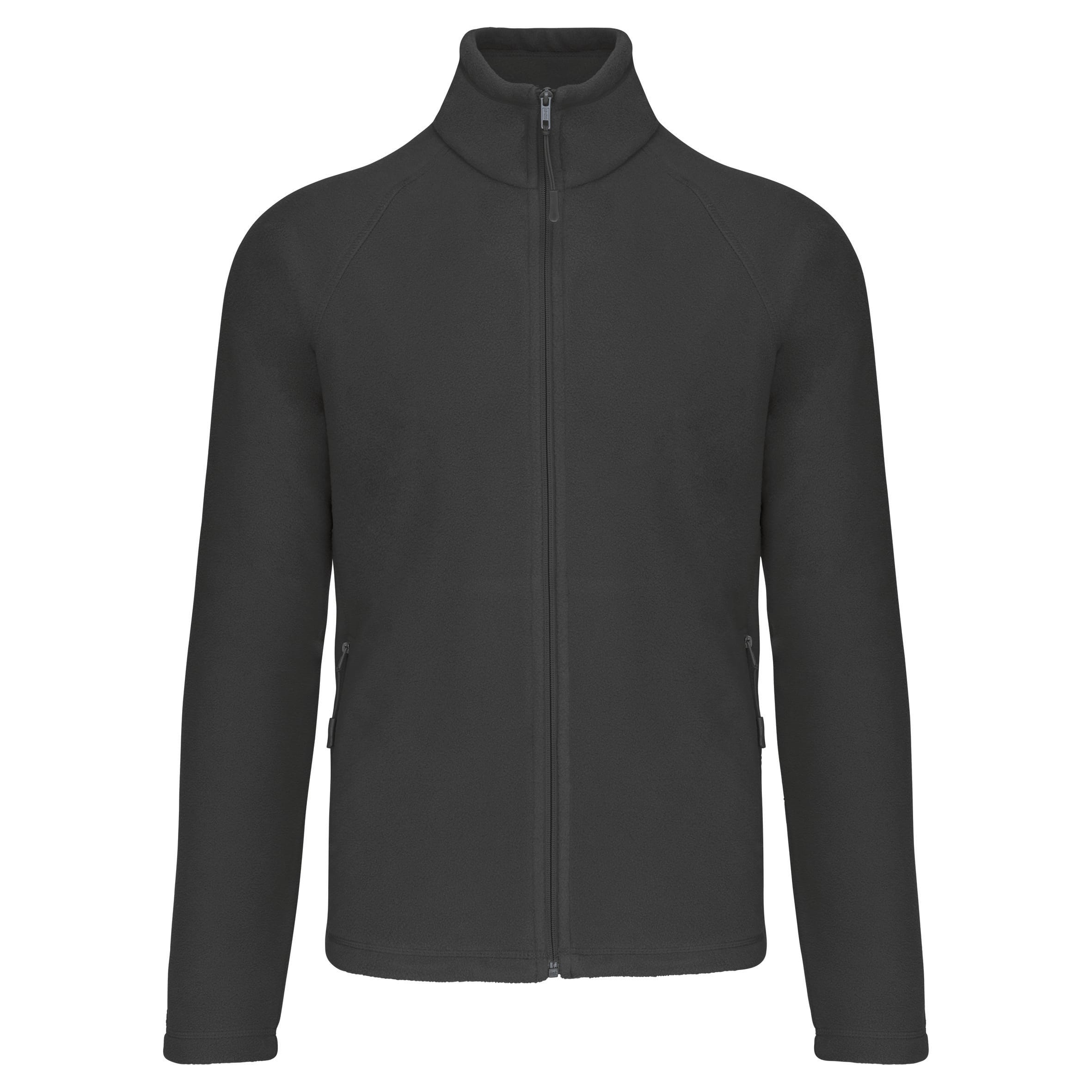 Microfleece met rits en raglanmouwen heren