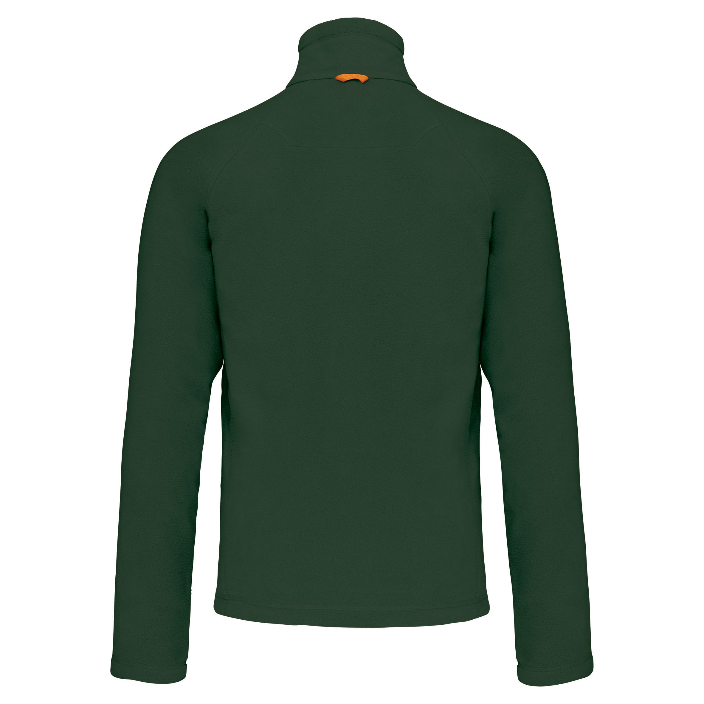 Microfleece met rits en raglanmouwen heren