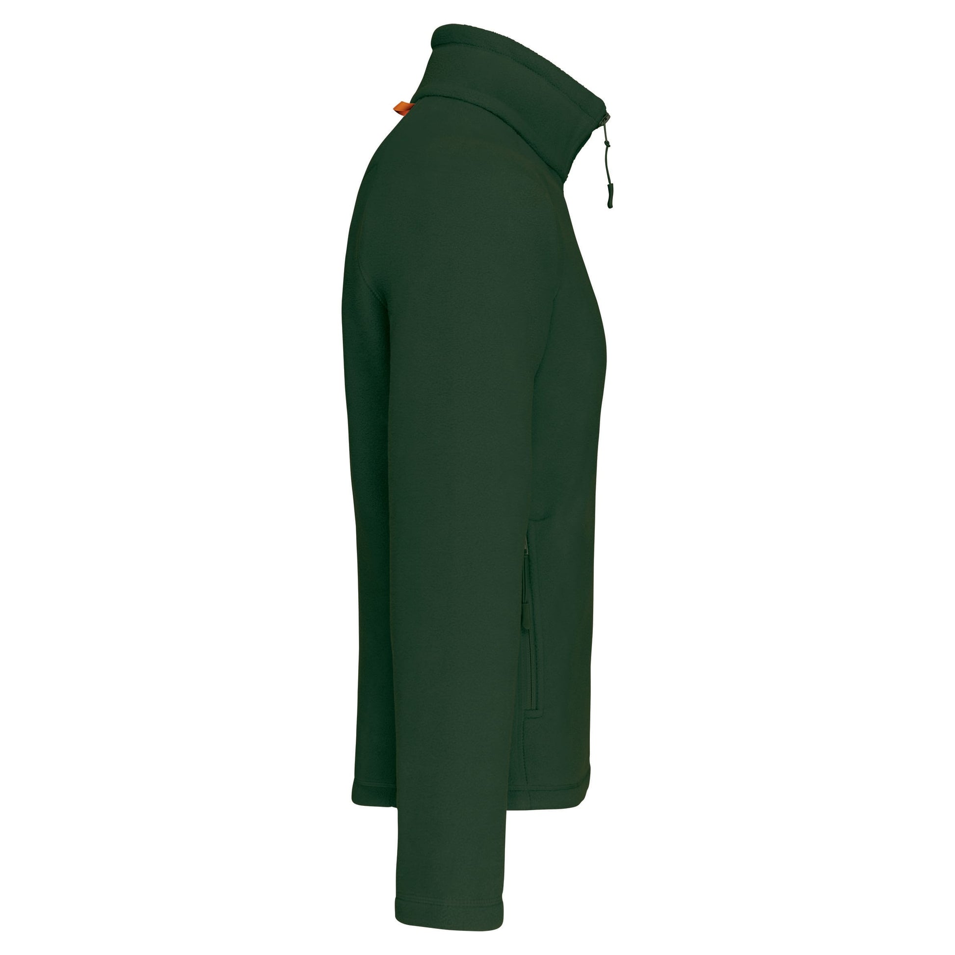 Microfleece met rits en raglanmouwen heren