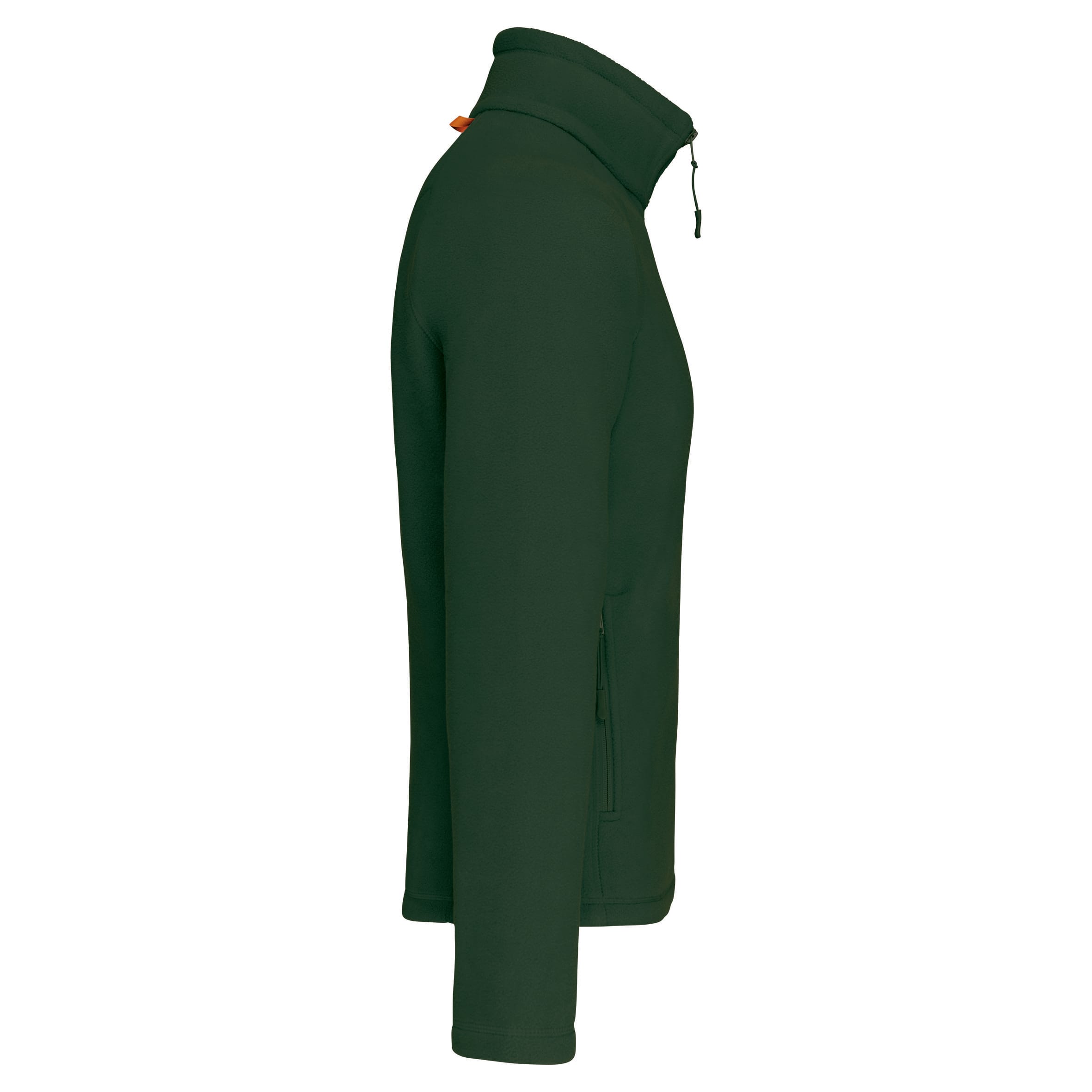 Microfleece met rits en raglanmouwen heren
