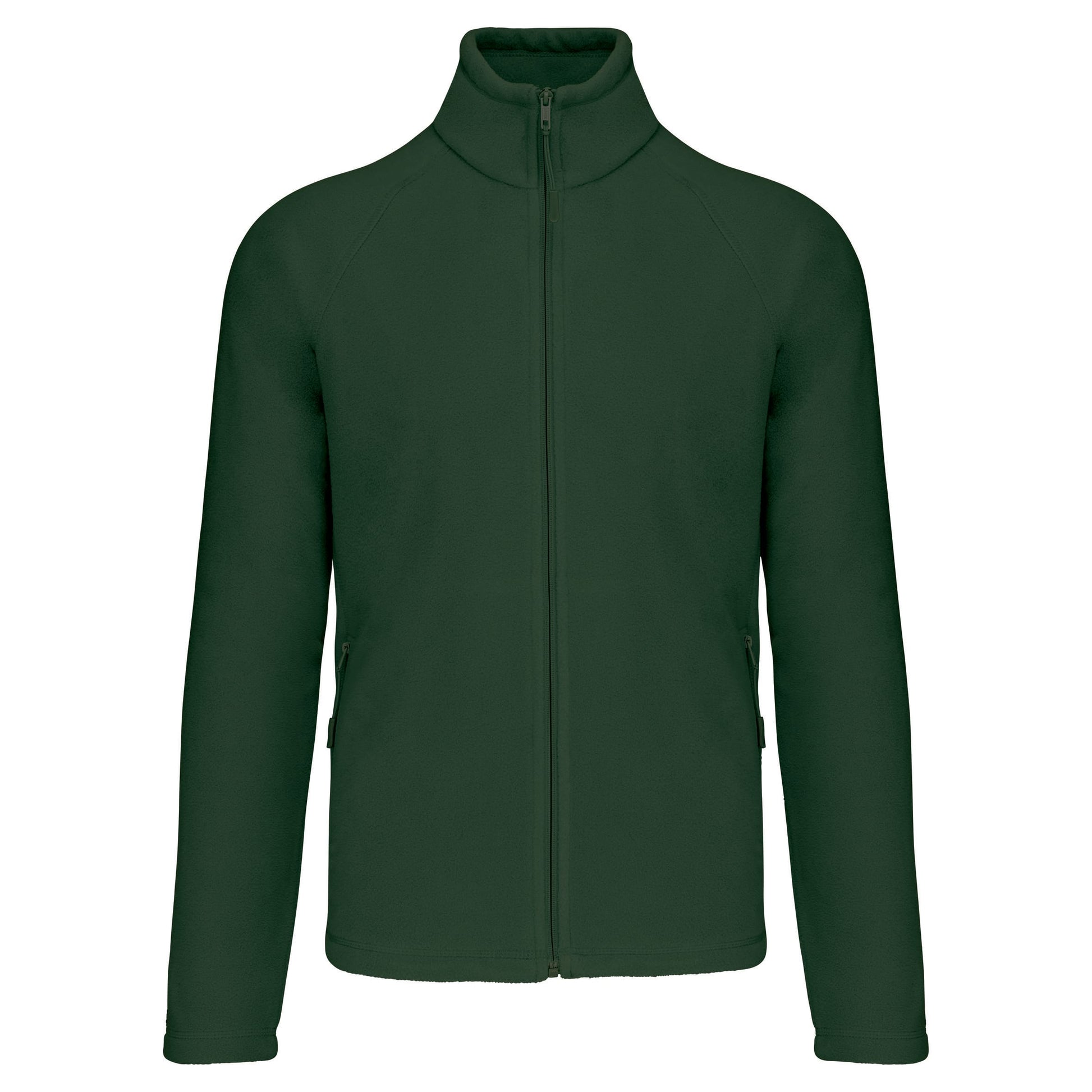 Microfleece met rits en raglanmouwen heren