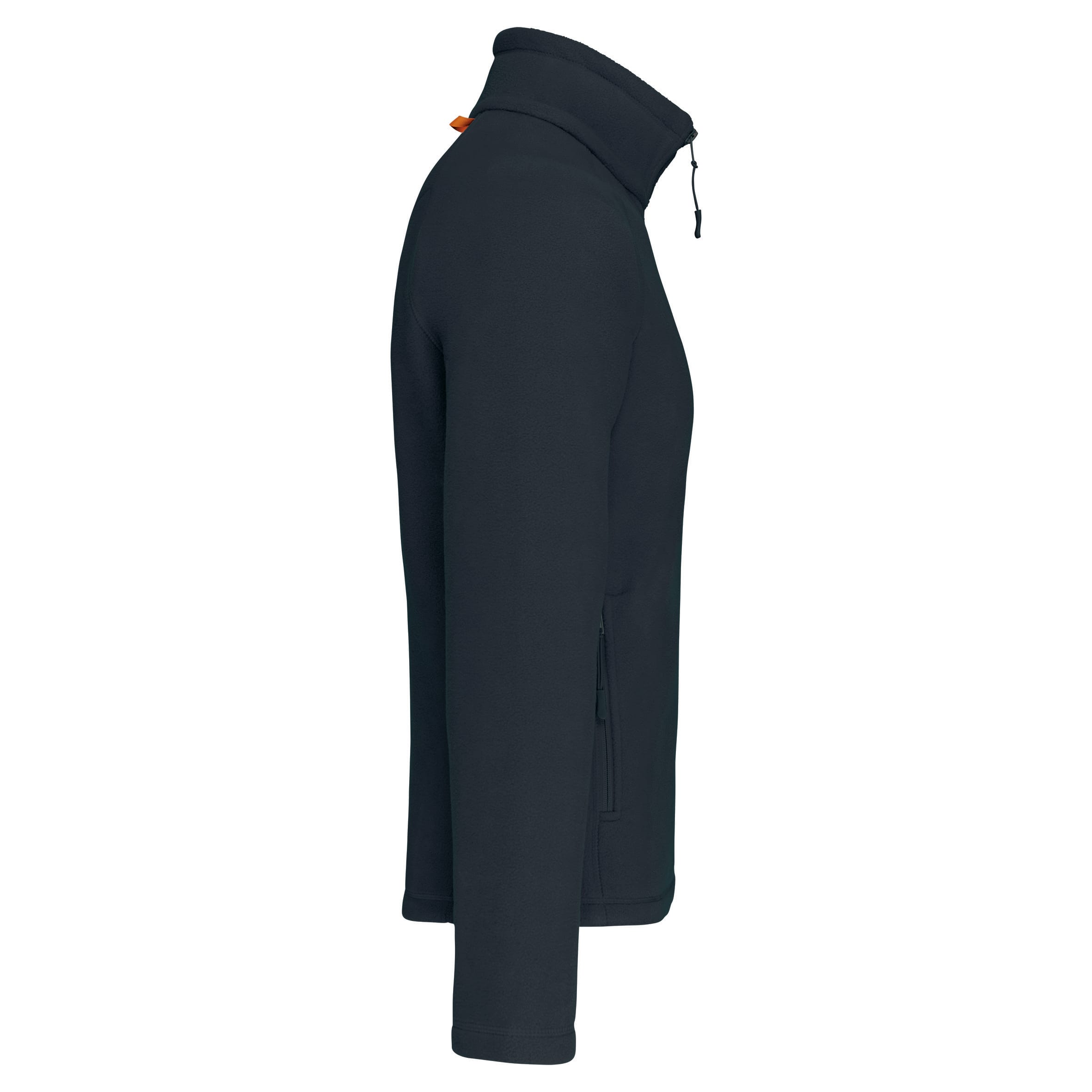 Microfleece met rits en raglanmouwen heren