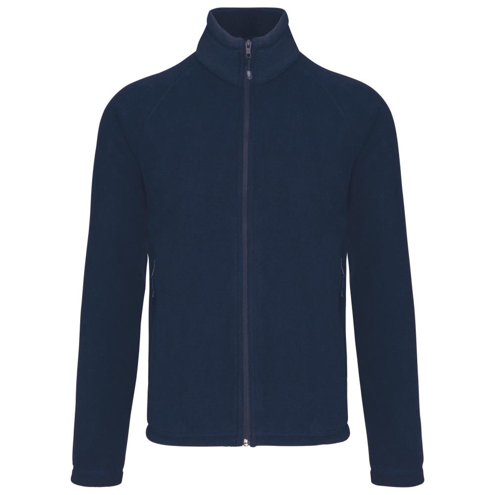 Microfleece met rits en raglanmouwen heren
