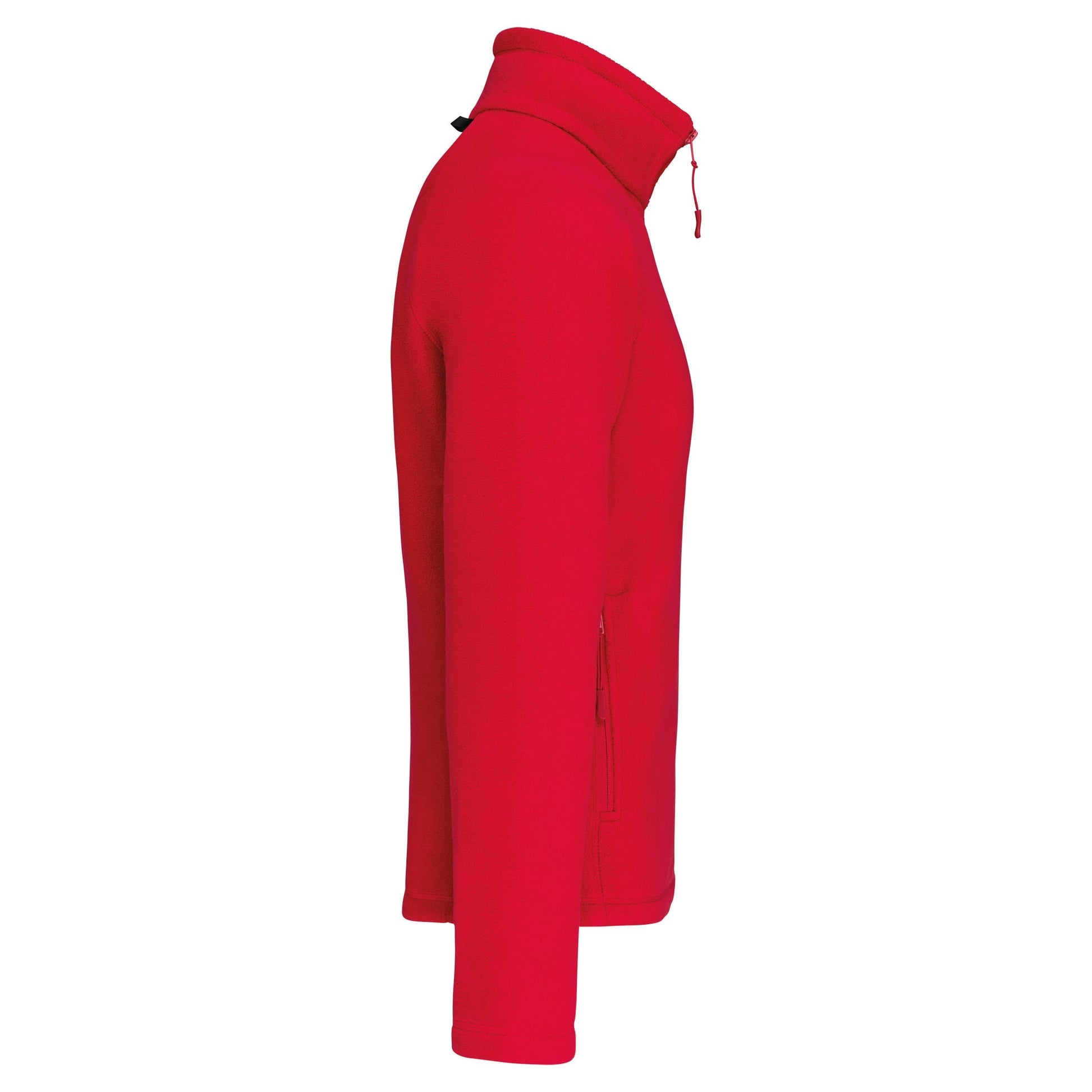 Microfleece met rits en raglanmouwen heren