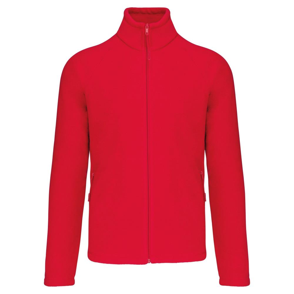 Microfleece met rits en raglanmouwen heren