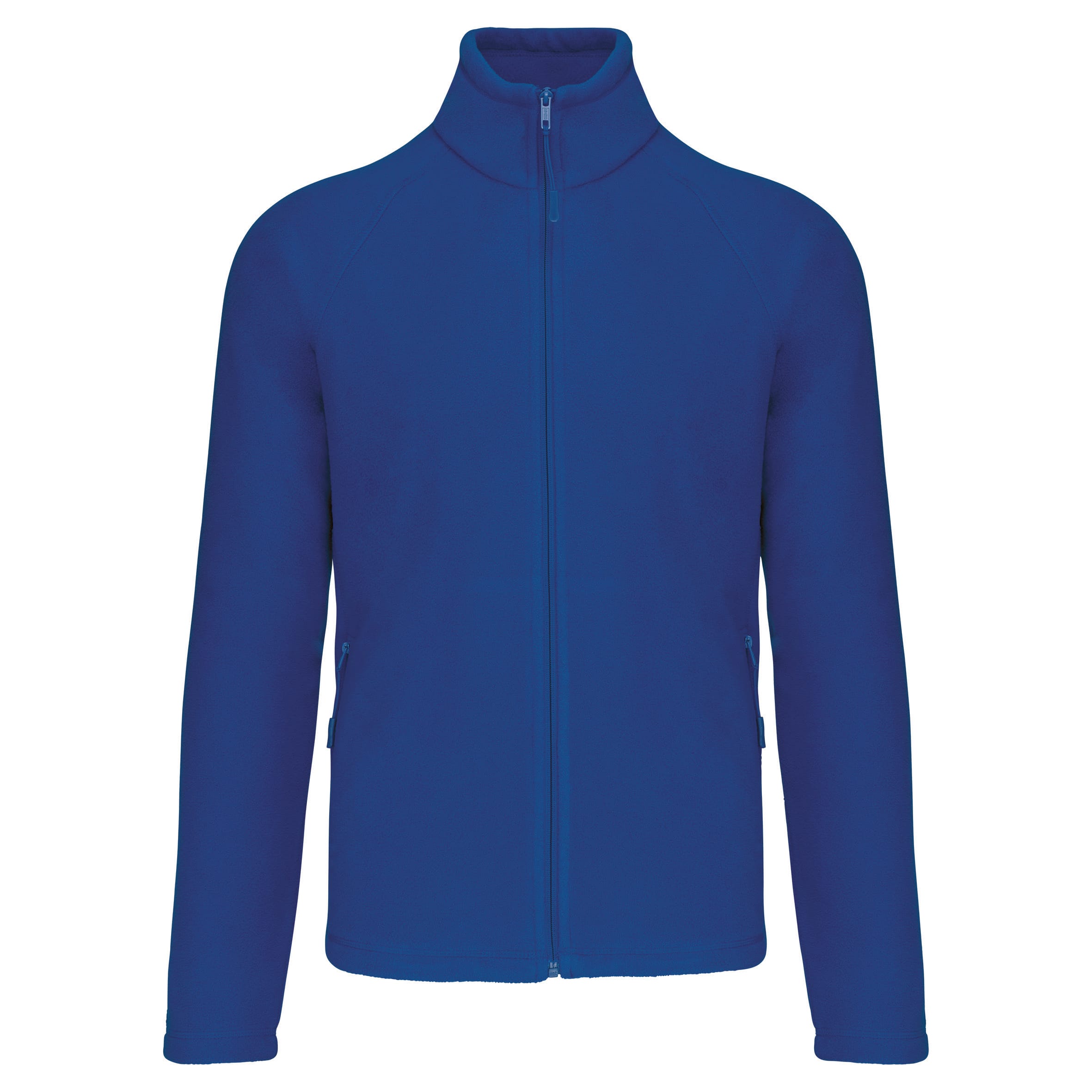 Microfleece met rits en raglanmouwen heren
