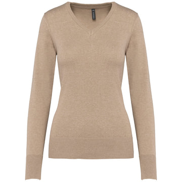 Dames pullover met v-hals