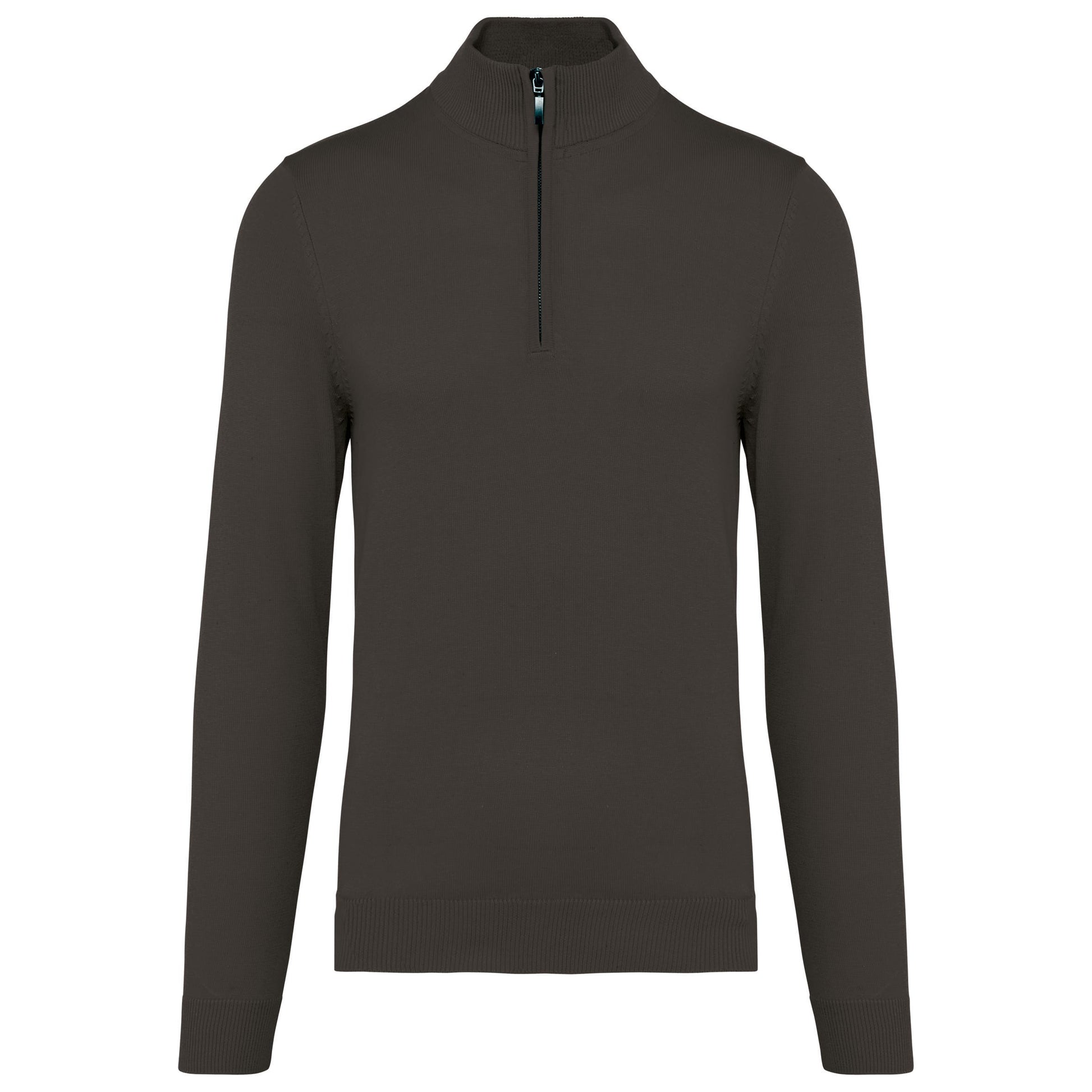 Heren pullover met ritskraag