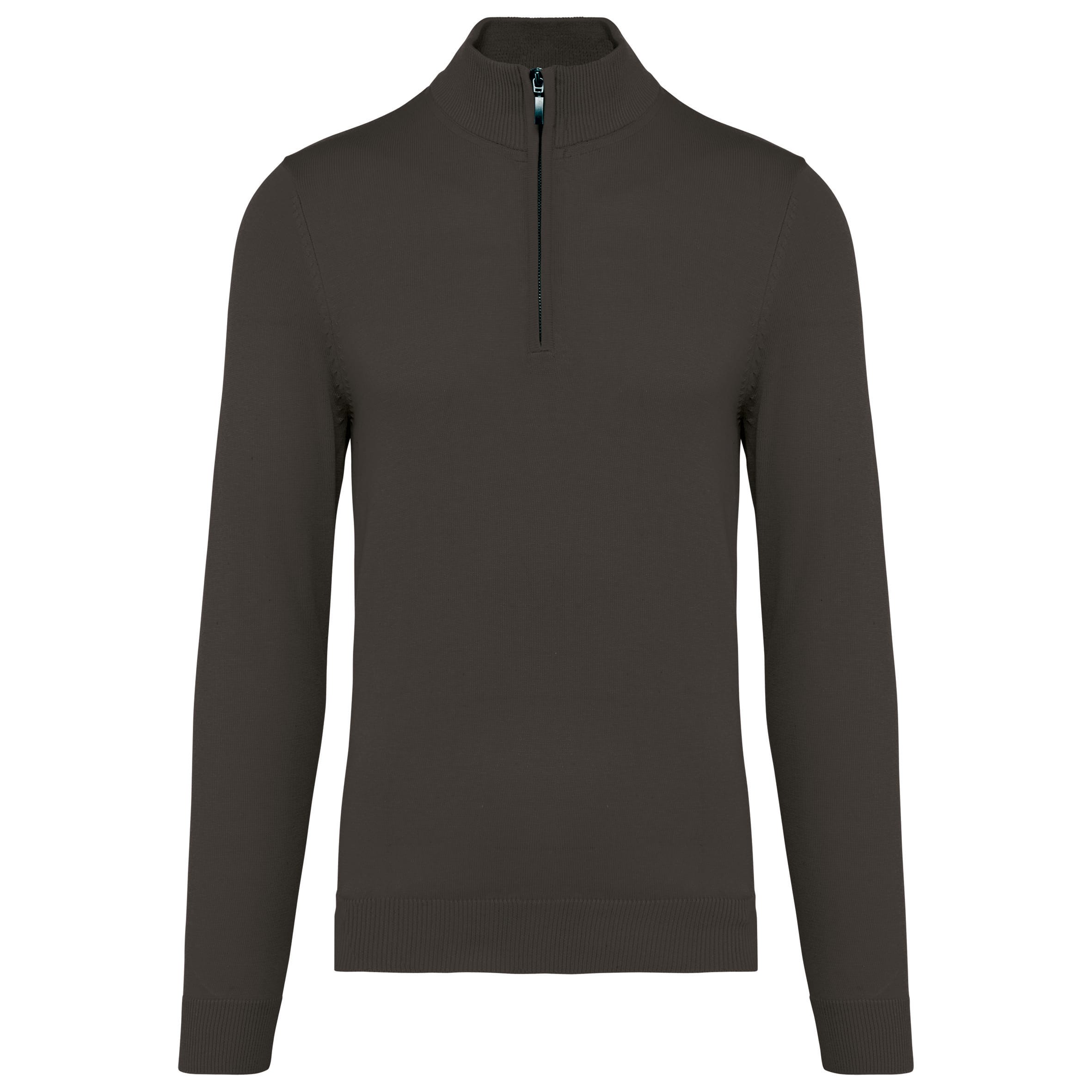 Heren pullover met ritskraag
