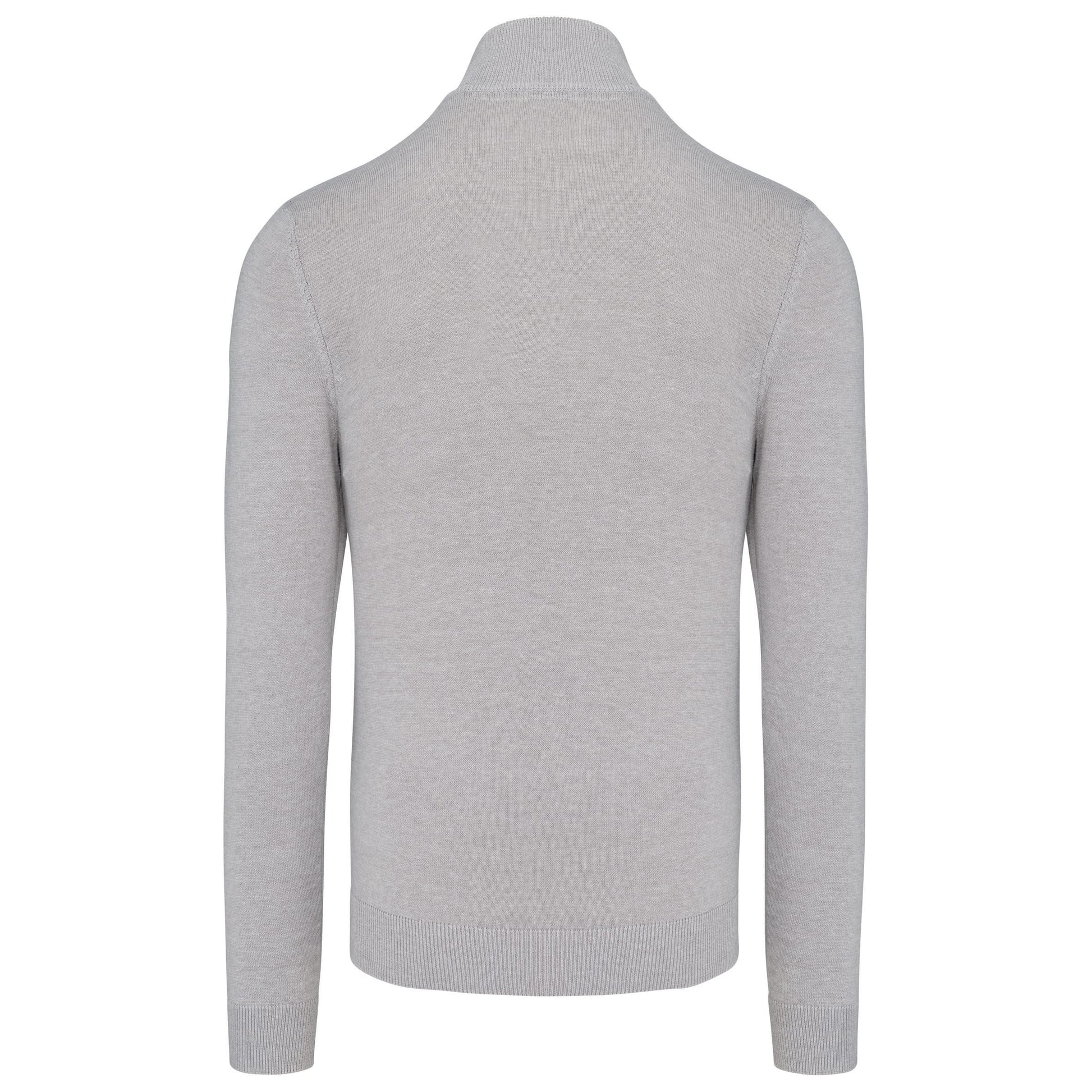 Heren pullover met ritskraag