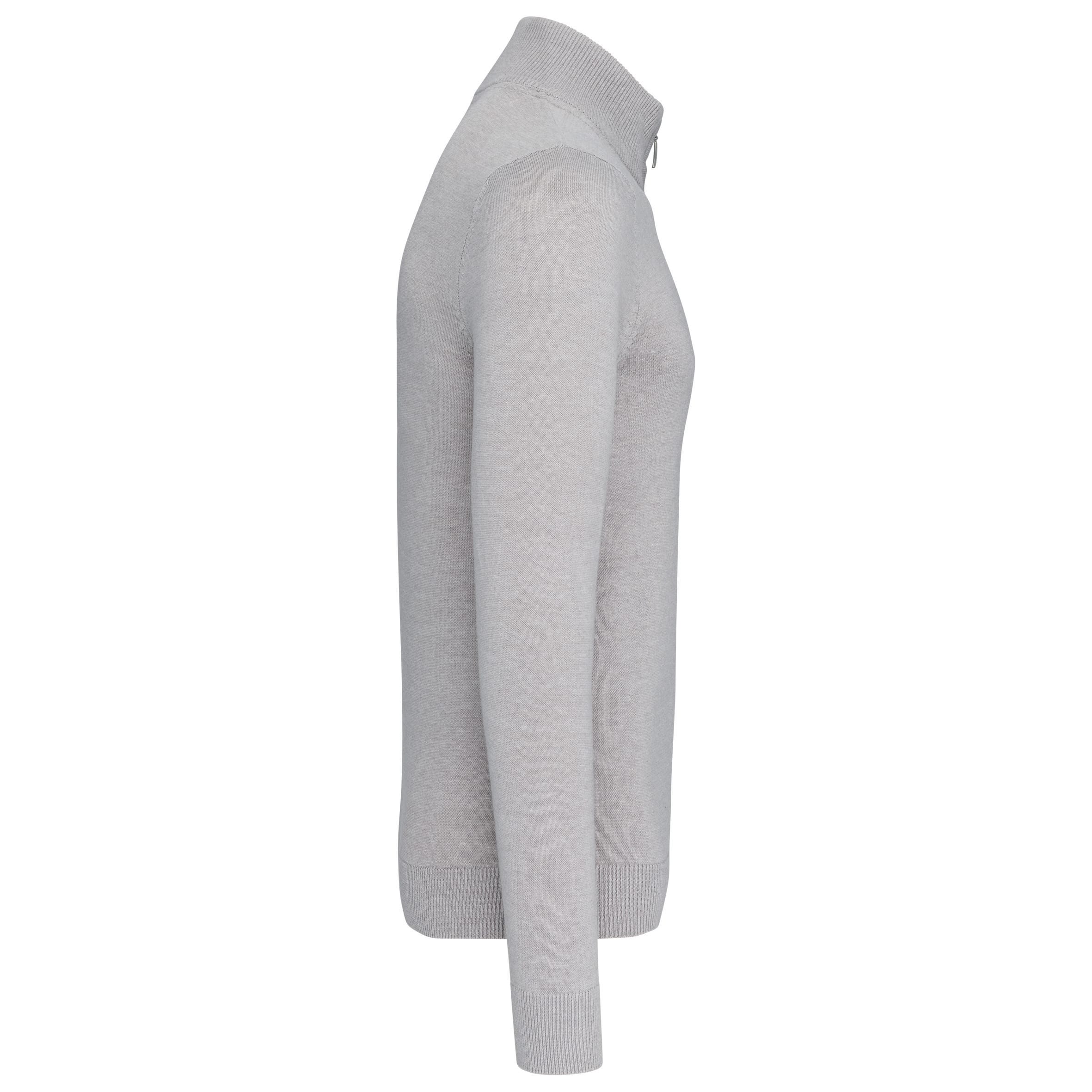 Heren pullover met ritskraag
