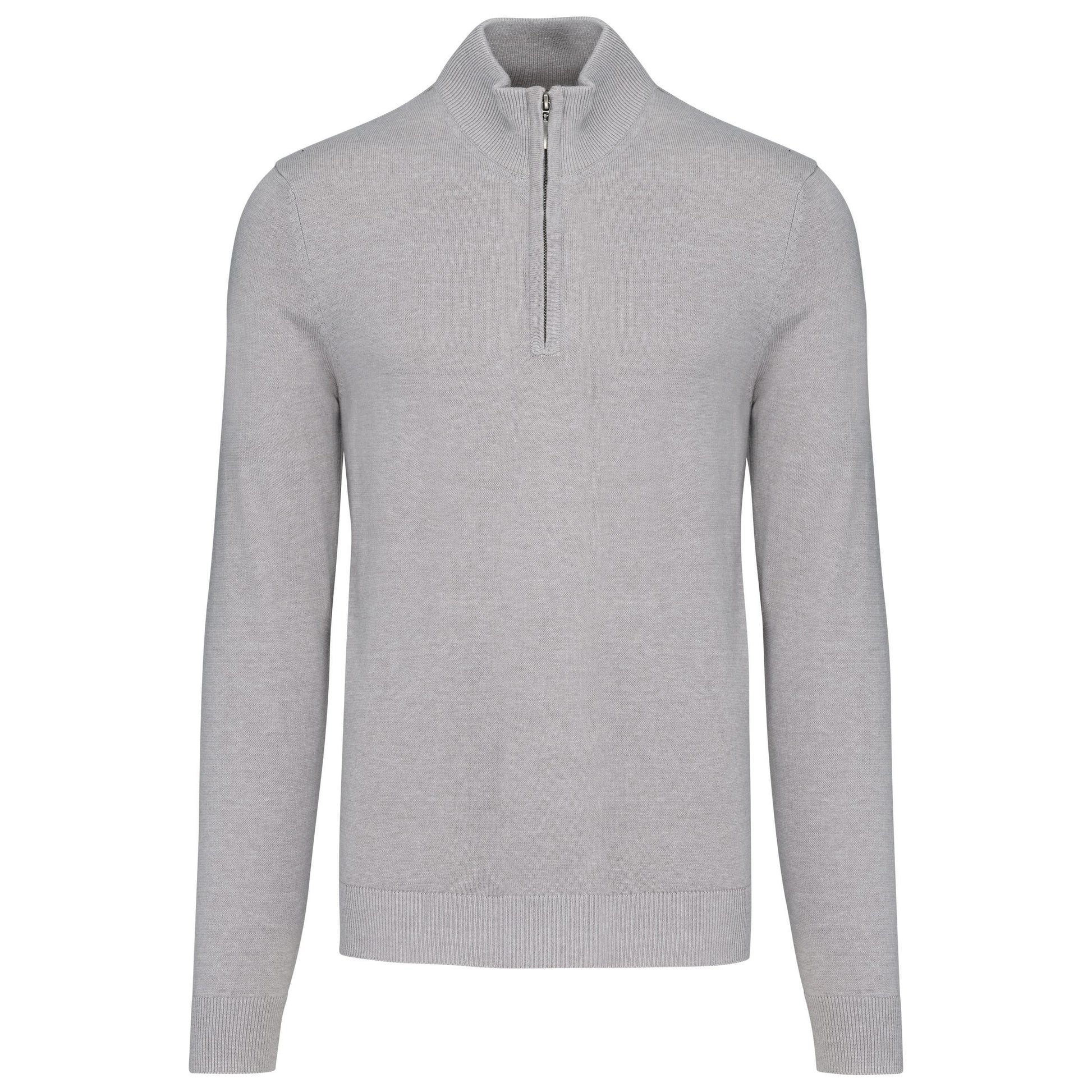 Heren pullover met ritskraag