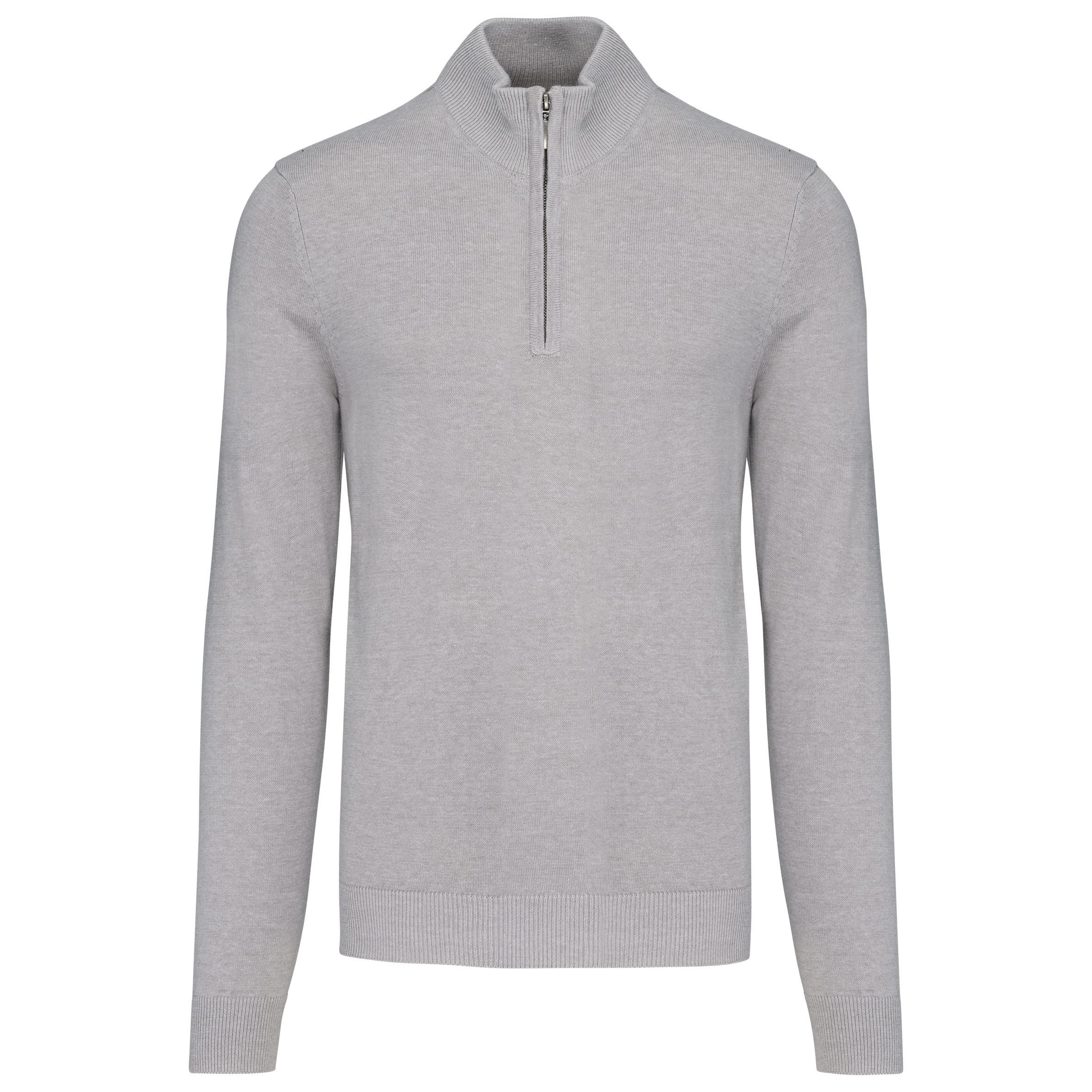 Heren pullover met ritskraag