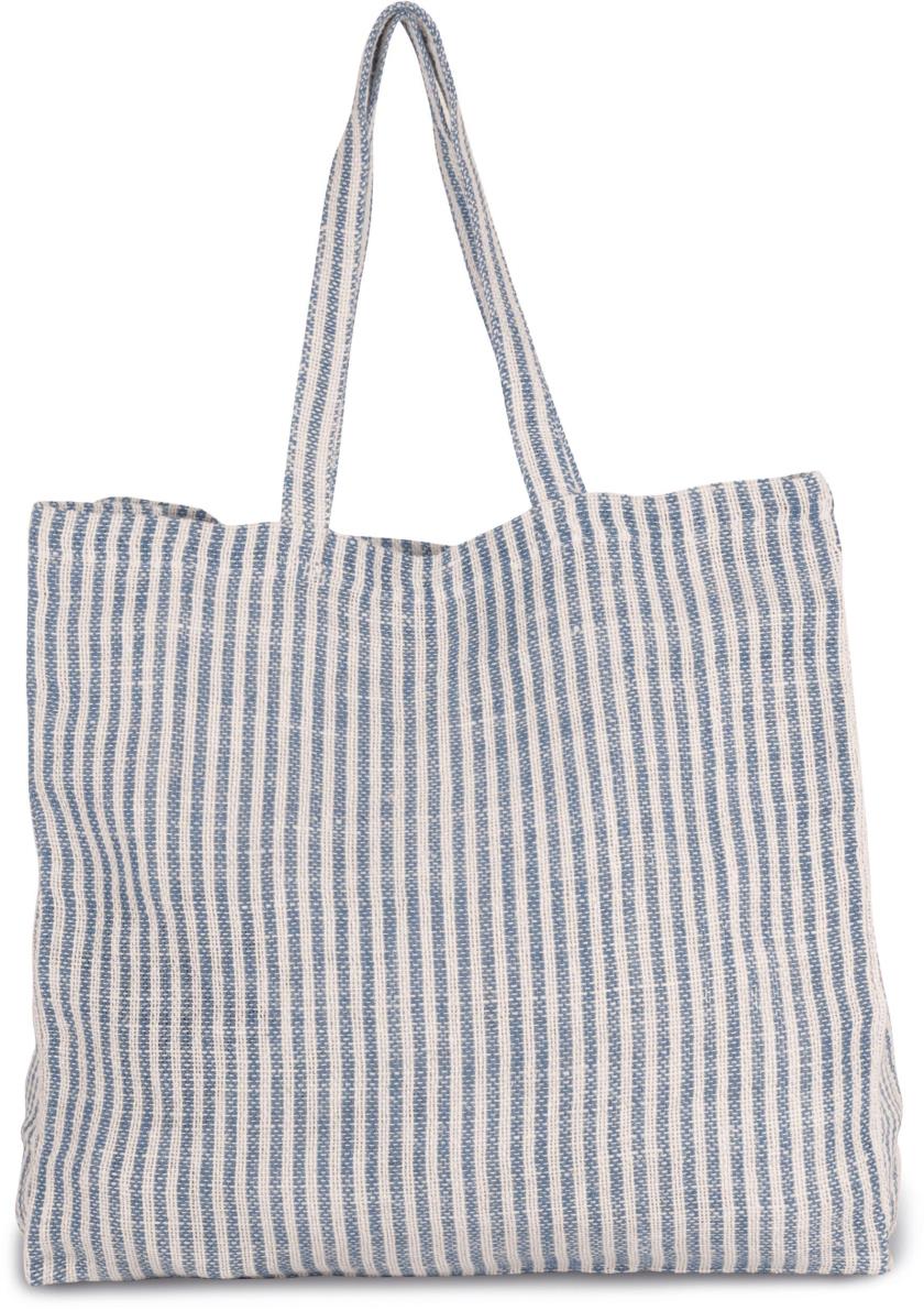 Gestreepte shopper van juco