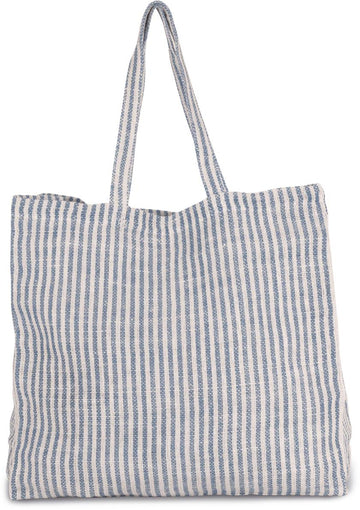 Gestreepte shopper van juco