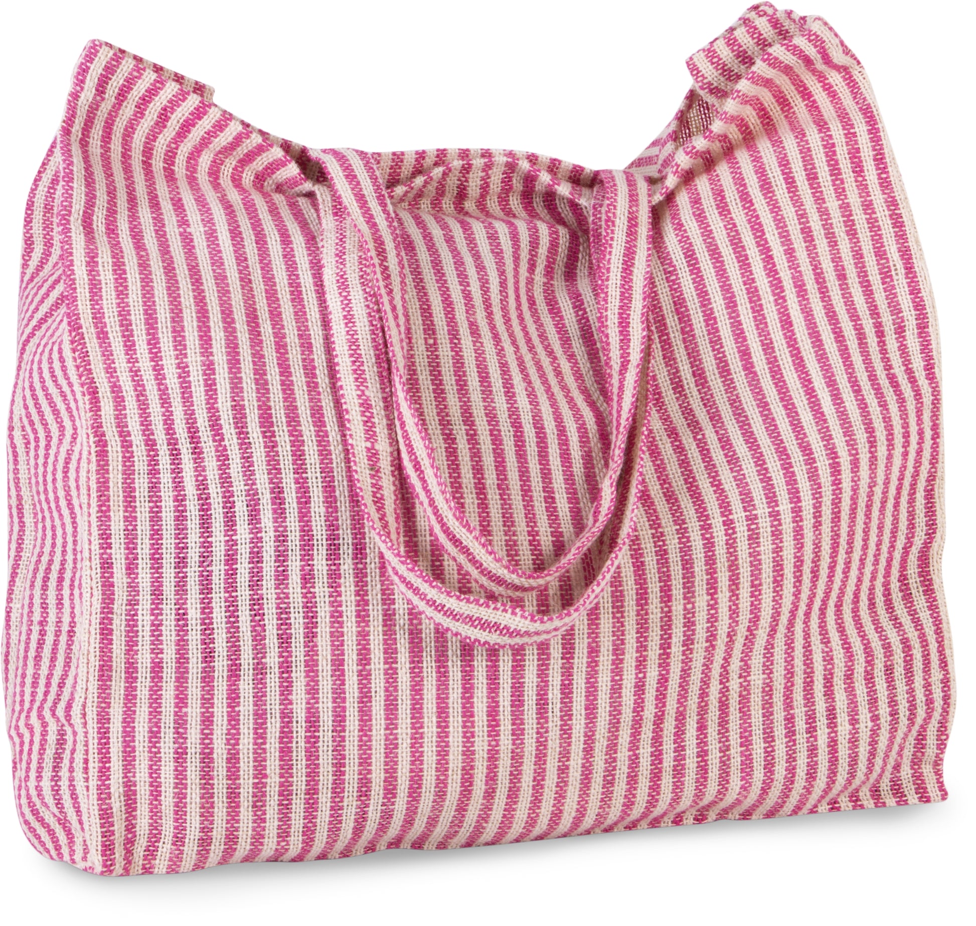 Gestreepte shopper van juco