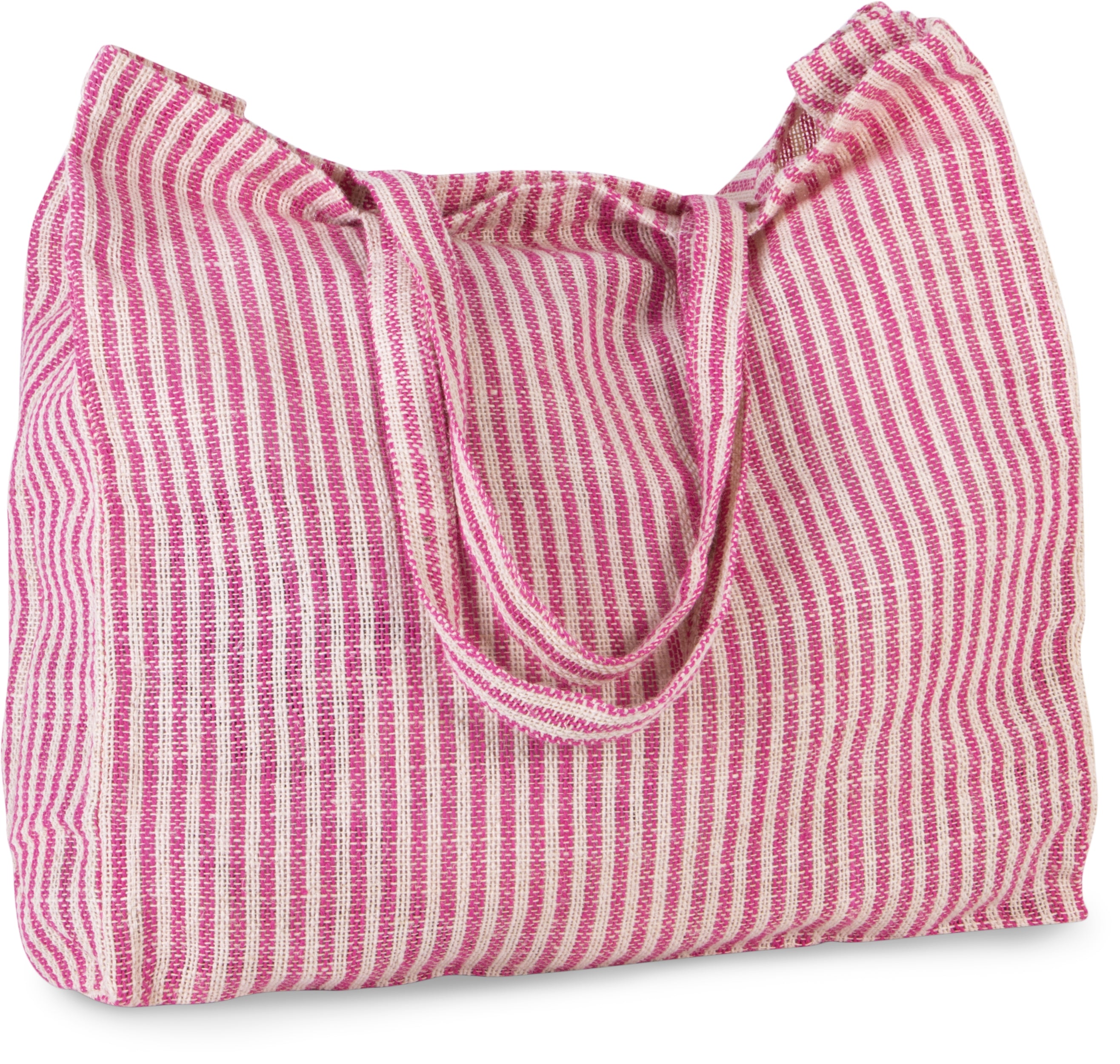 Gestreepte shopper van juco