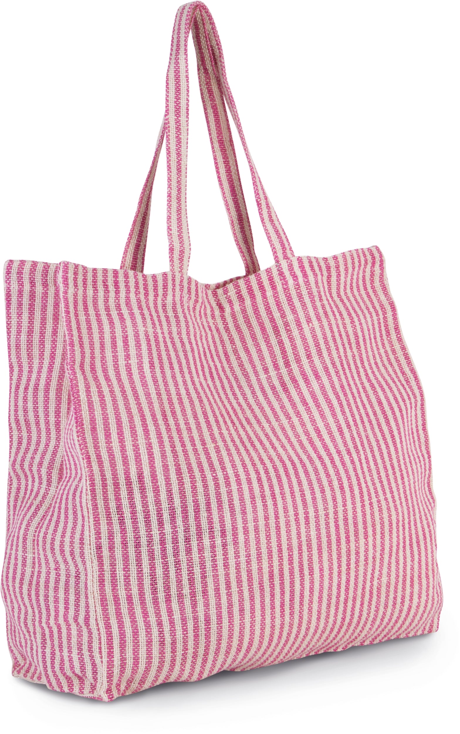 Gestreepte shopper van juco