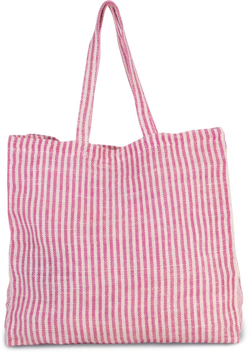 Gestreepte shopper van juco