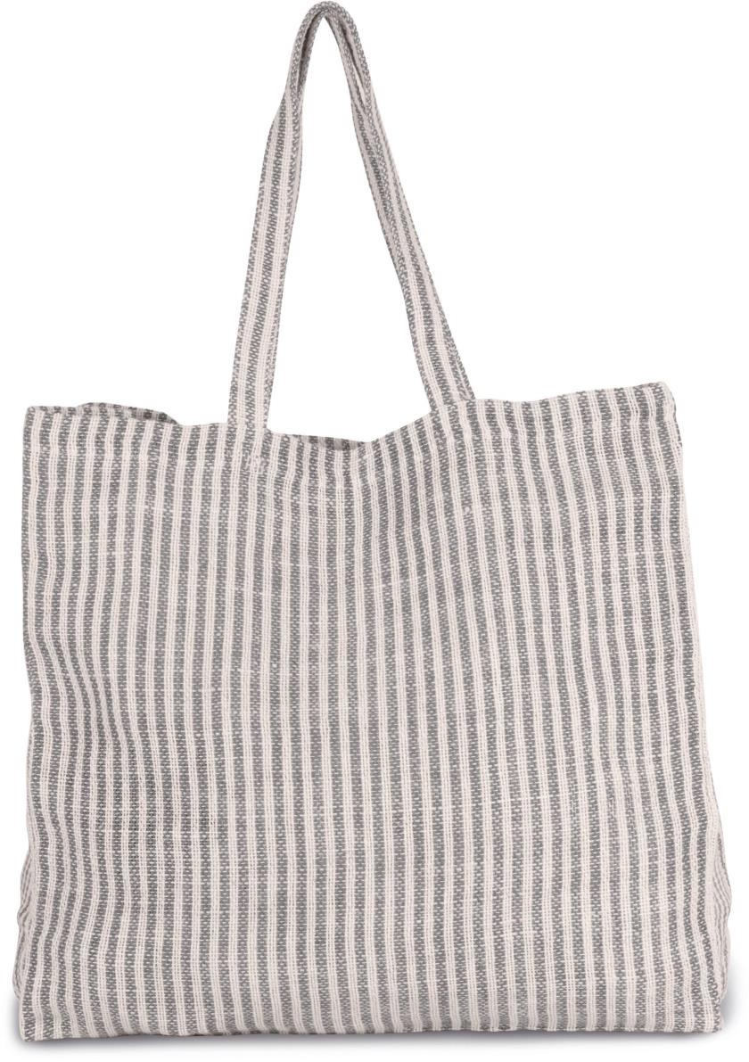 Gestreepte shopper van juco