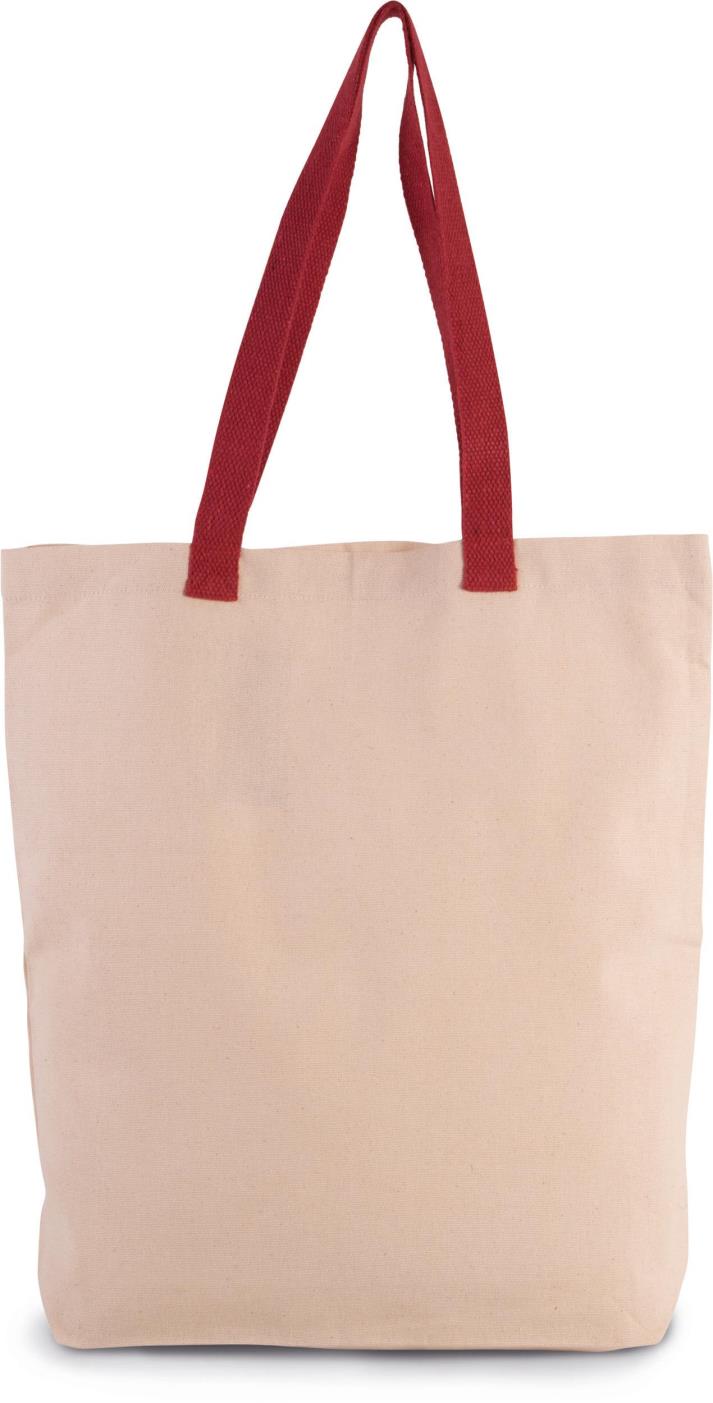 Shopper met plooi en contrasterend hengsel