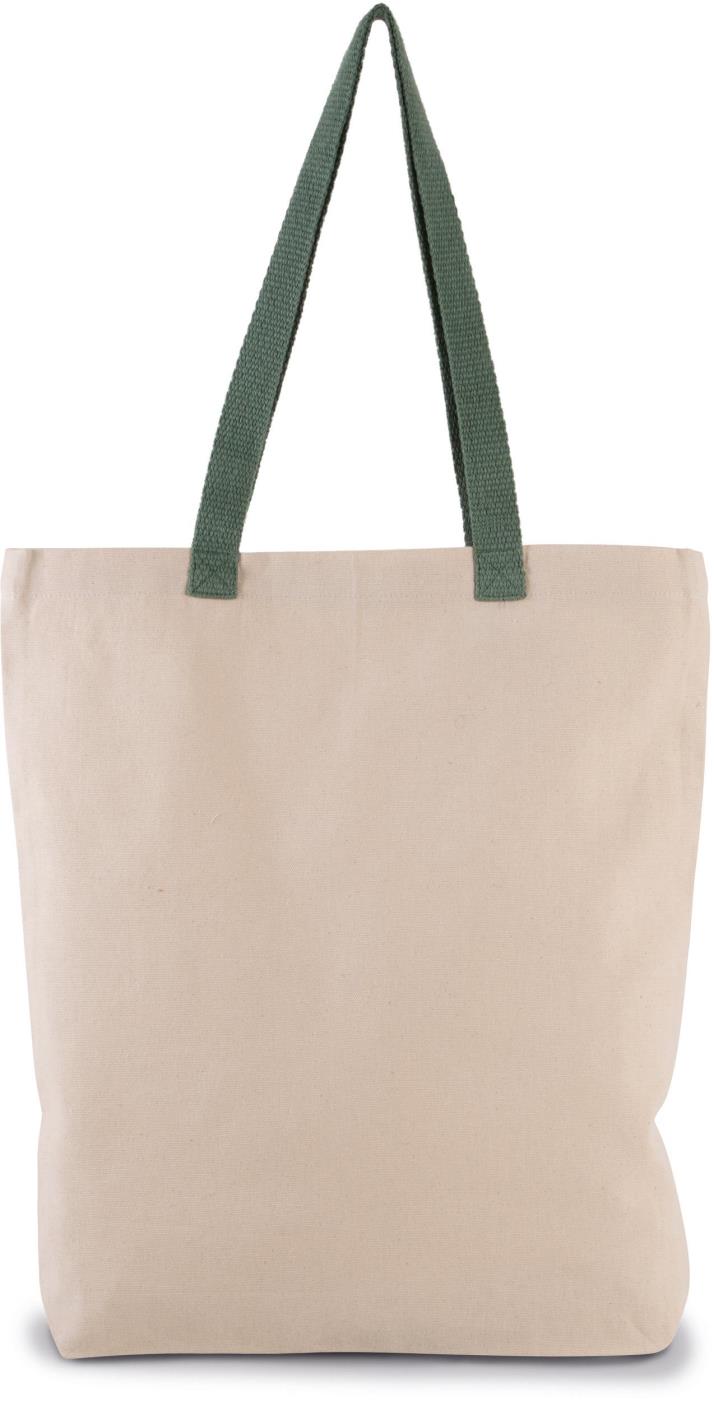 Shopper met plooi en contrasterend hengsel