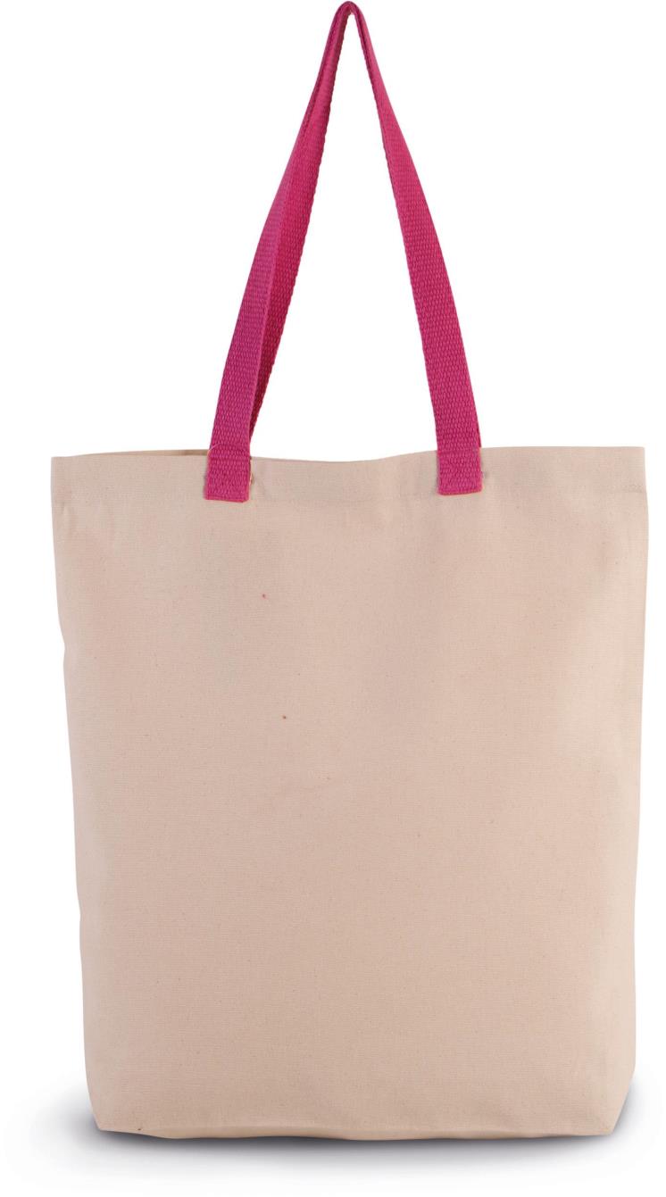 Shopper met plooi en contrasterend hengsel