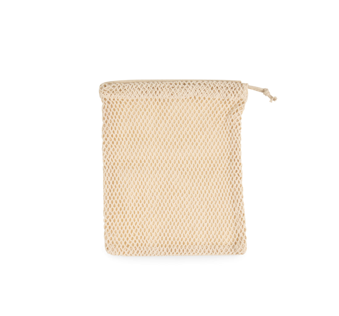 Tas van mesh met een koordje