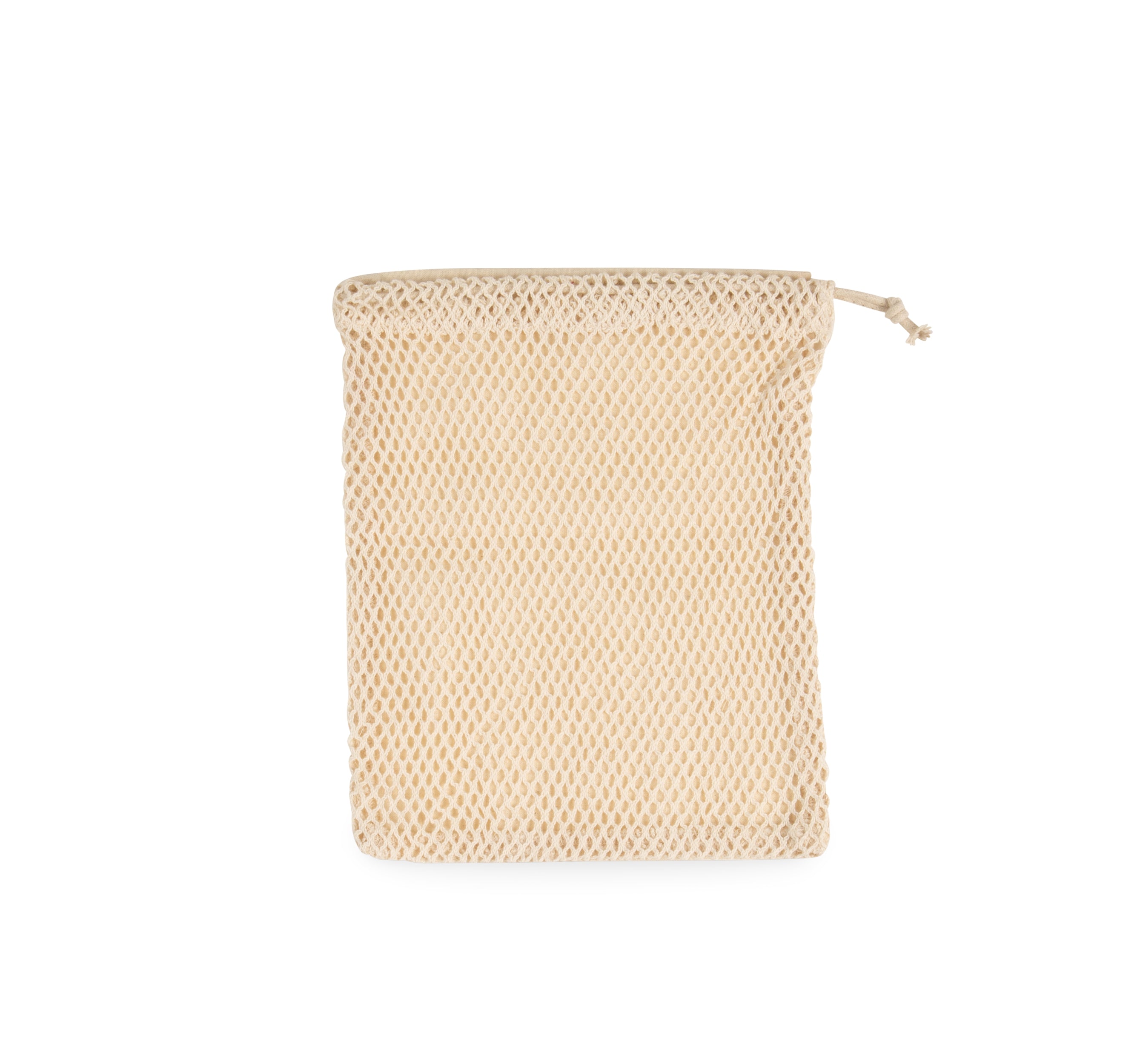 Tas van mesh met een koordje
