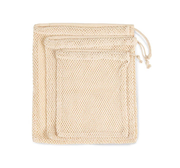 Tas van mesh met een koordje