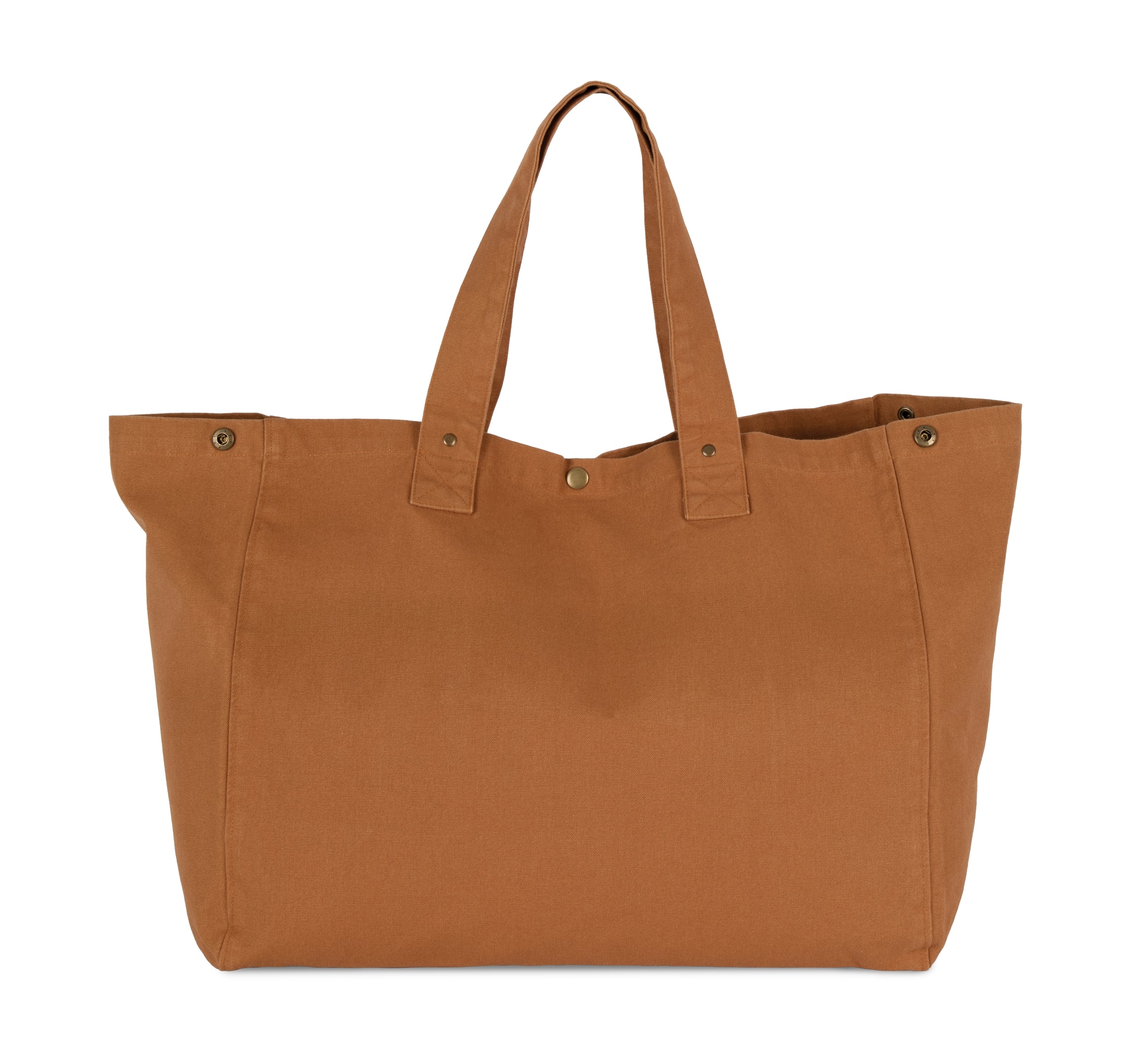 Shopper van verwassen katoen