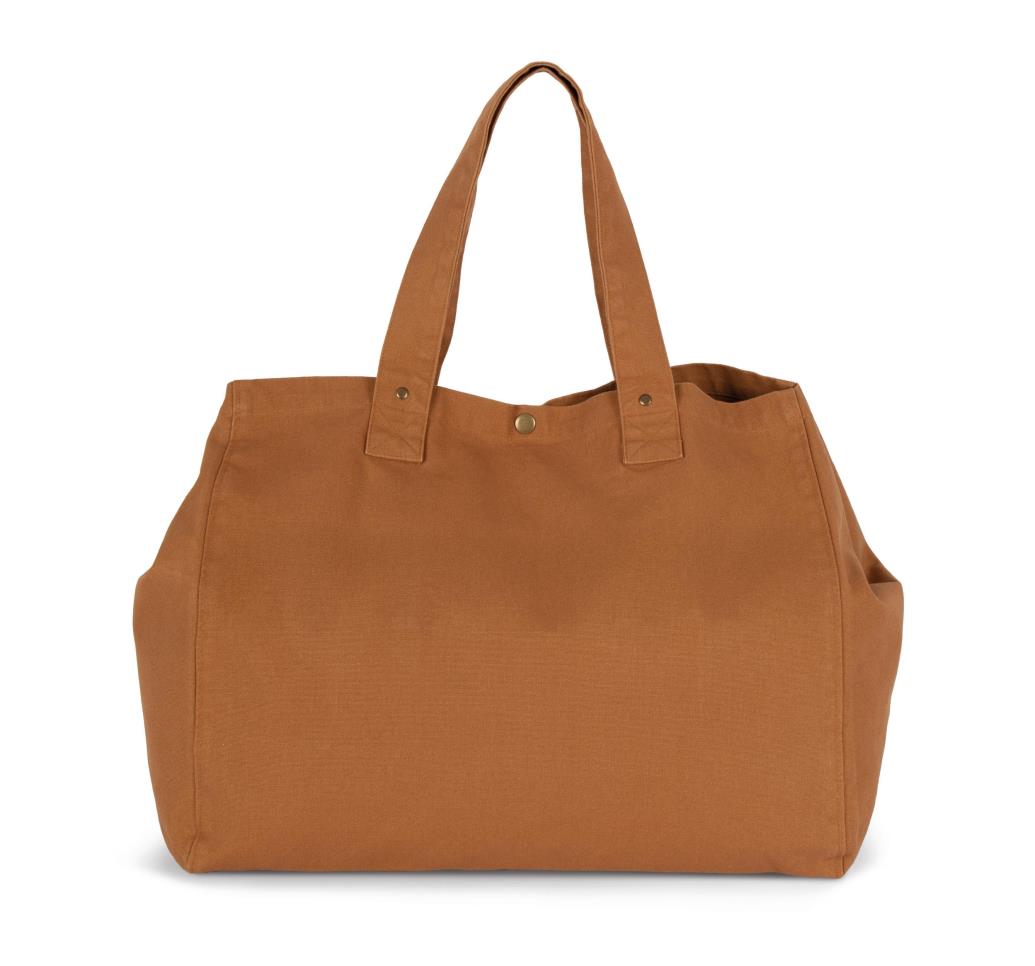 Shopper van verwassen katoen