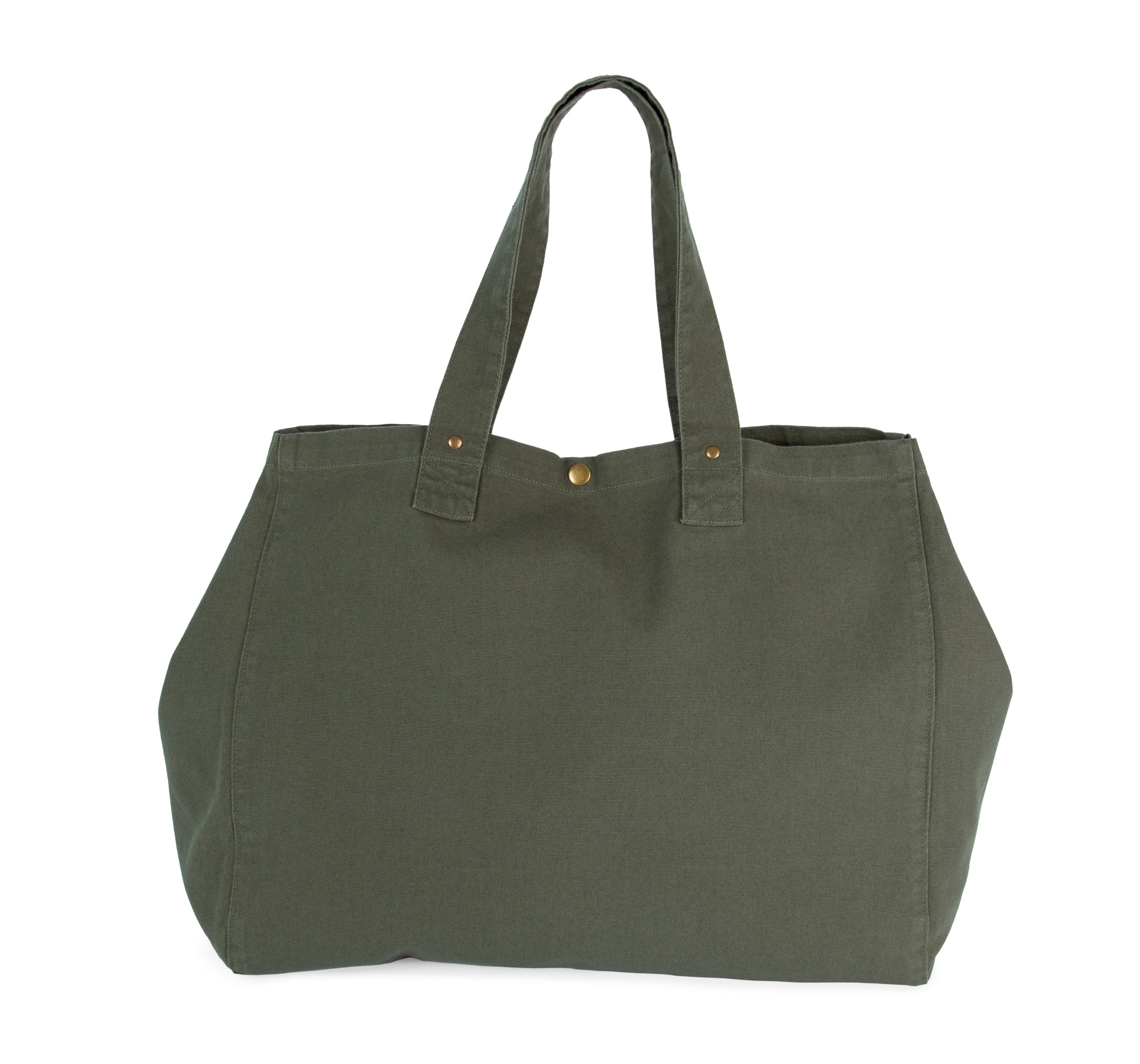 Shopper van verwassen katoen