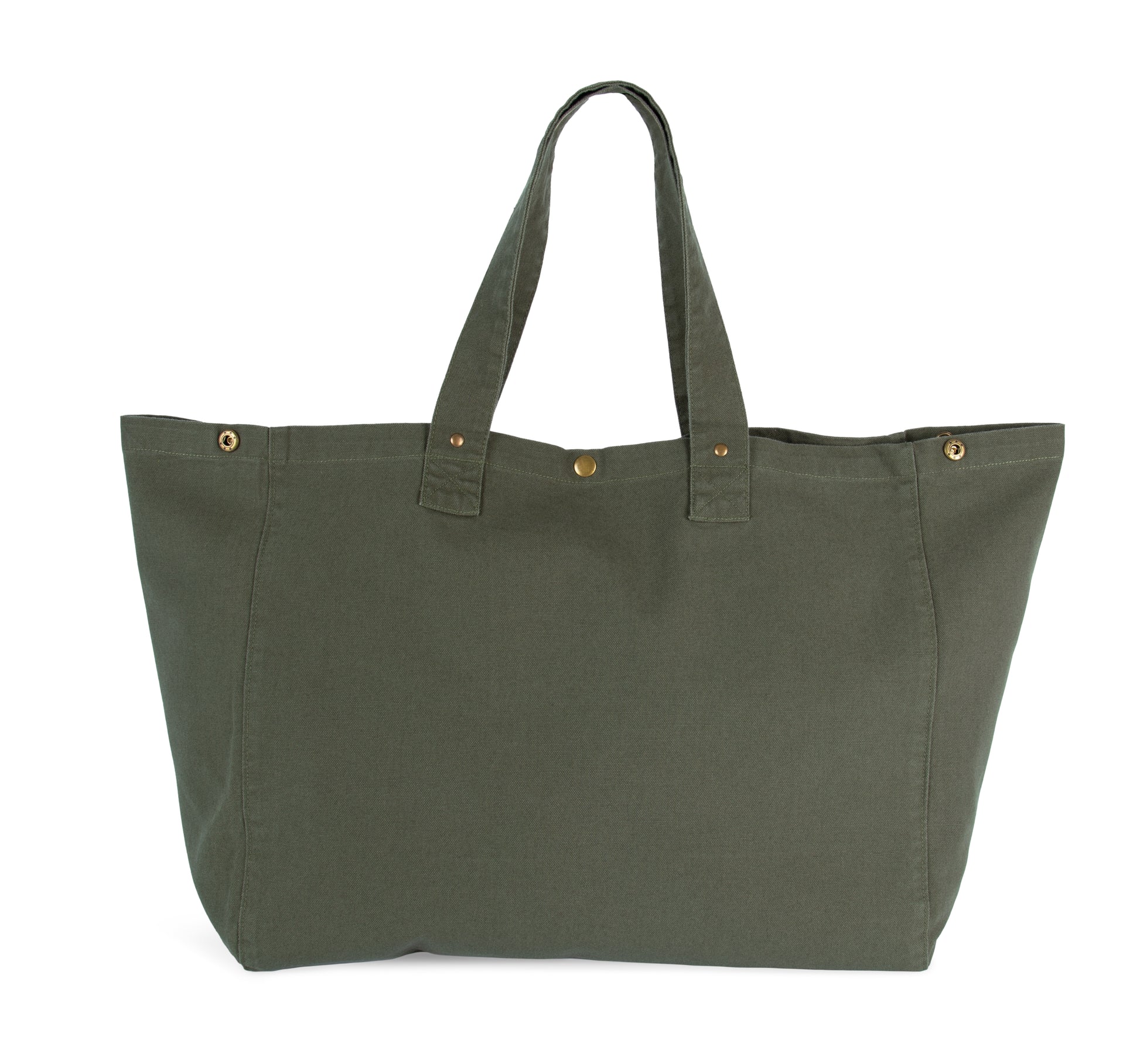 Shopper van verwassen katoen