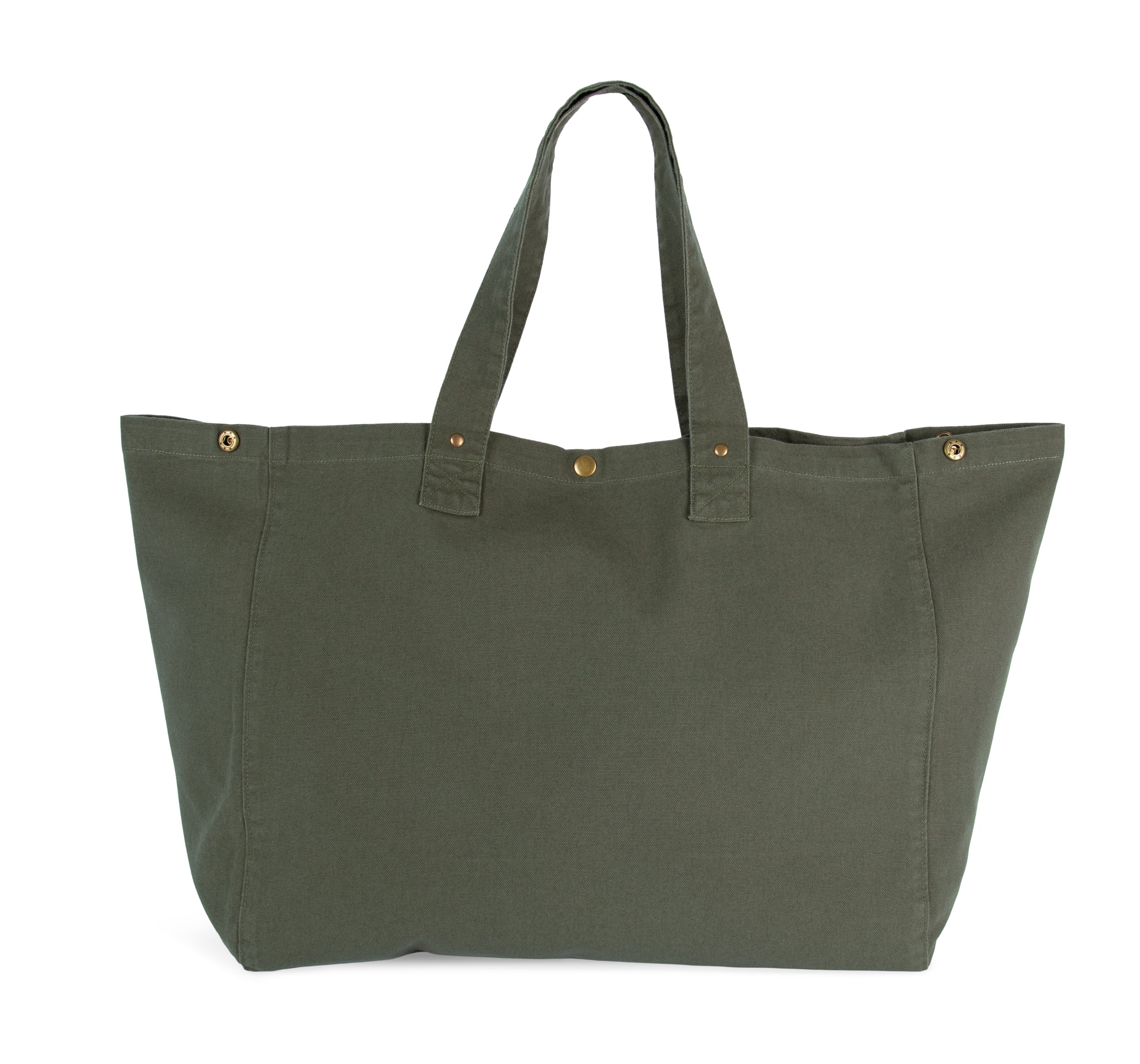 Shopper van verwassen katoen