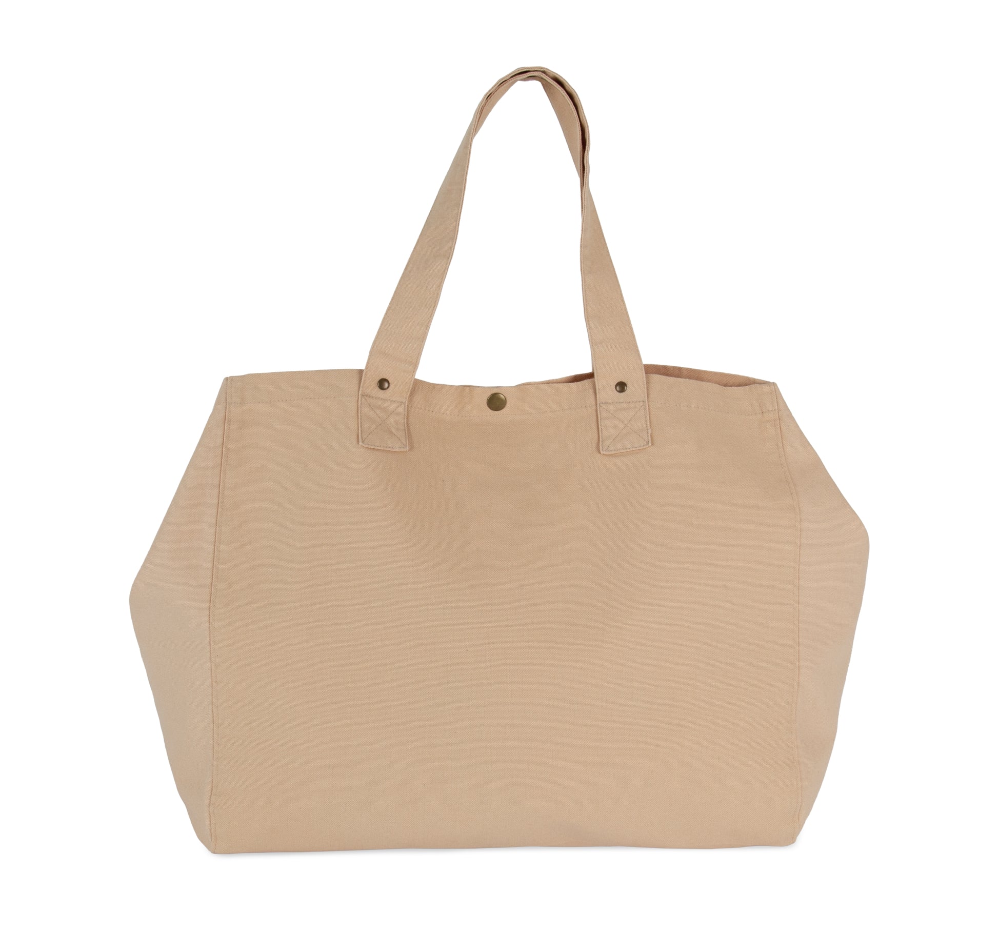 Shopper van verwassen katoen