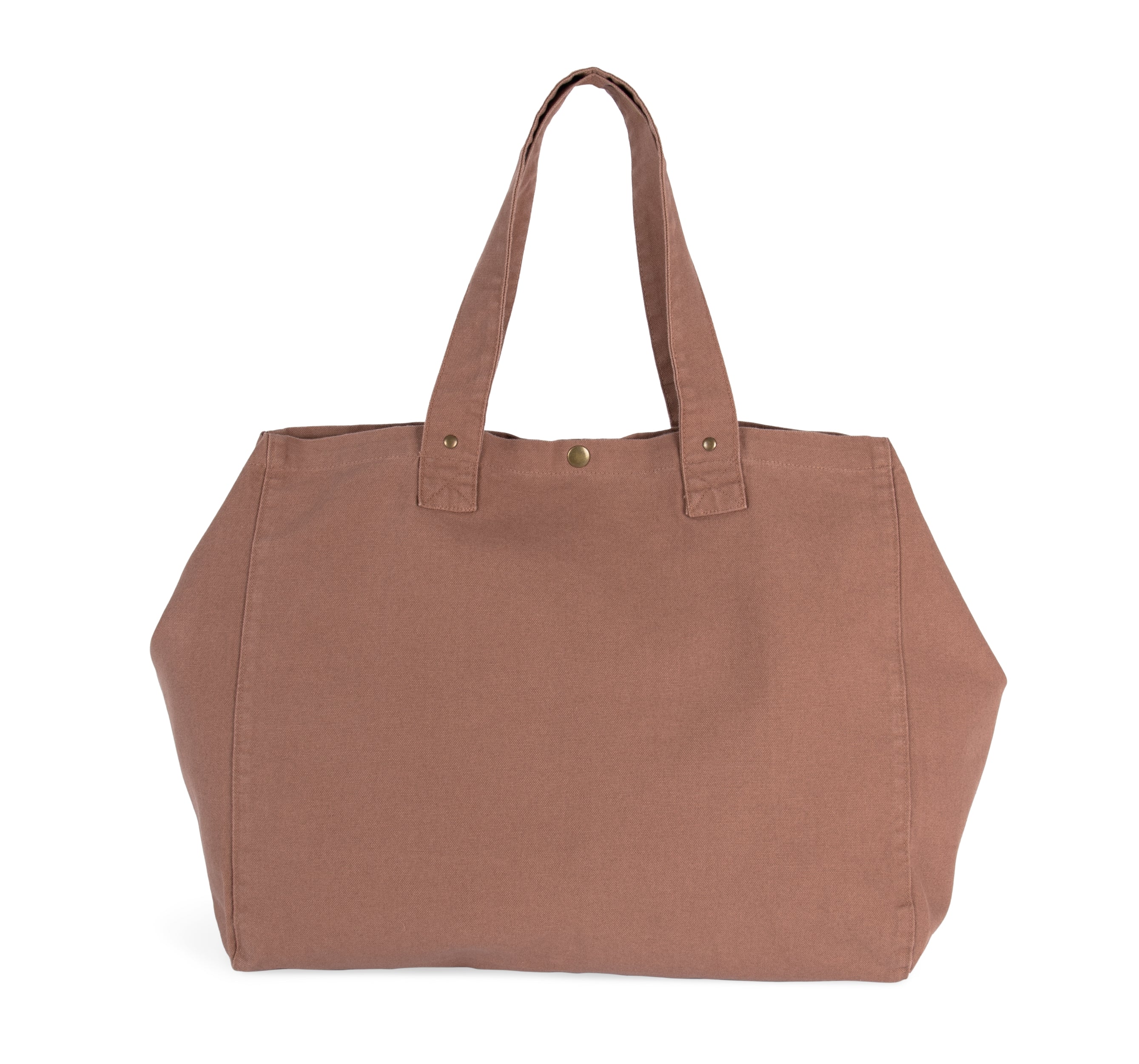 Shopper van verwassen katoen