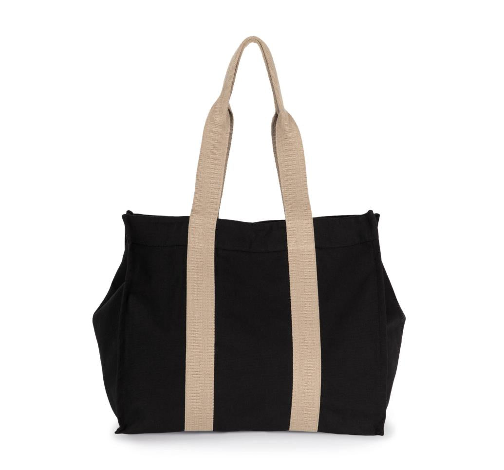 Grote, gerecyclede shopper met plooi
