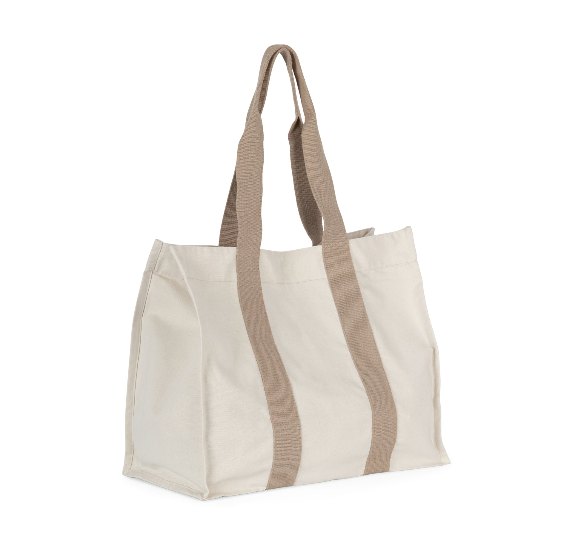 Grote, gerecyclede shopper met plooi